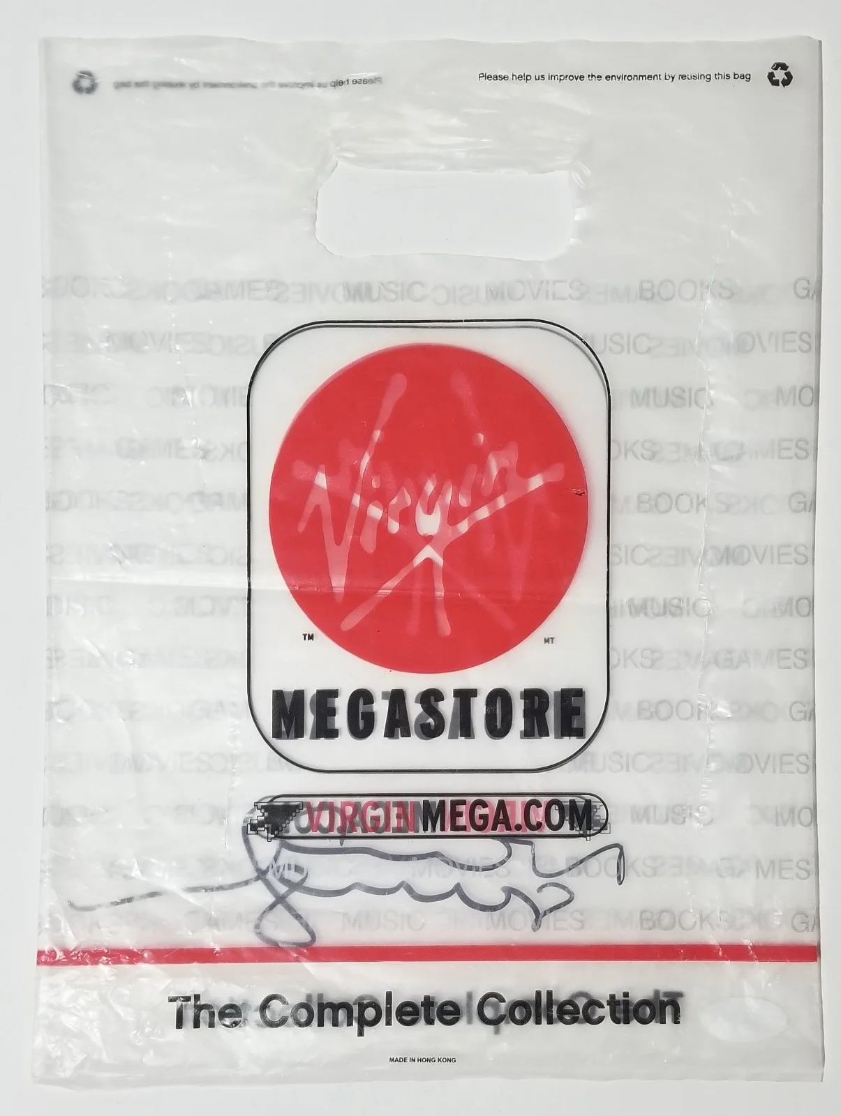 Noel Gallagher of Oasis SIGNED Virgin Records Megastore Shopping Bag JSA COA, изображение 5