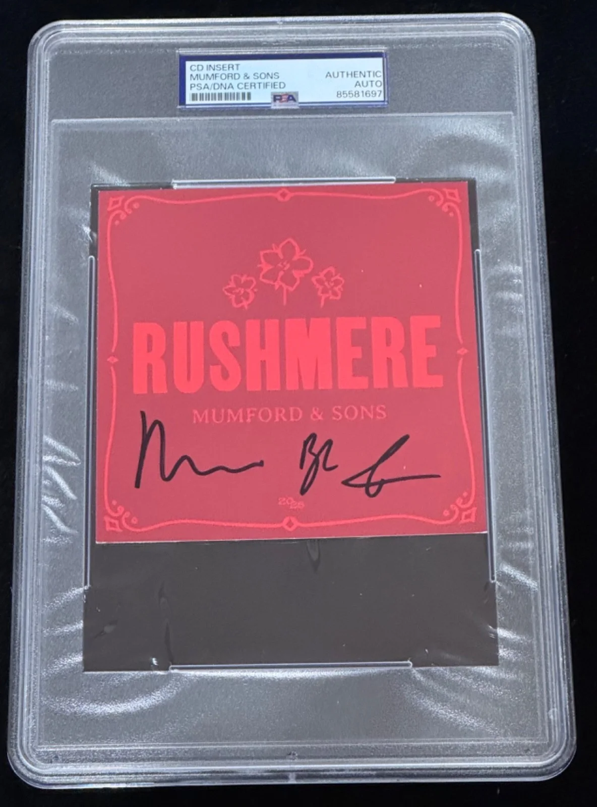 Signed Mumford & Sons CD Autographed by 3 Rushmere Cover Insert Jacket Auto PSA, image 3