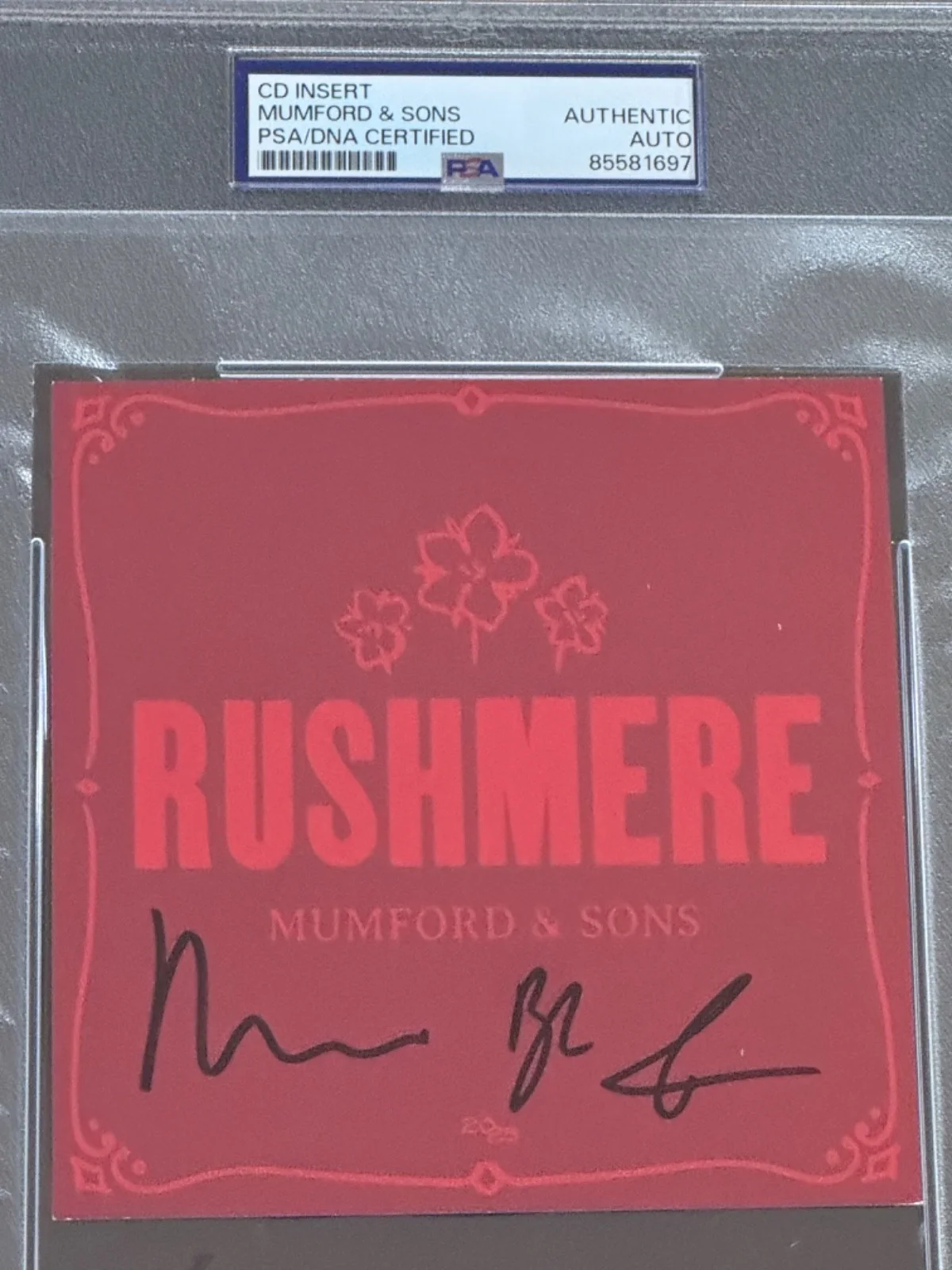 Signed Mumford & Sons CD Autographed by 3 Rushmere Cover Insert Jacket Auto PSA, image 4