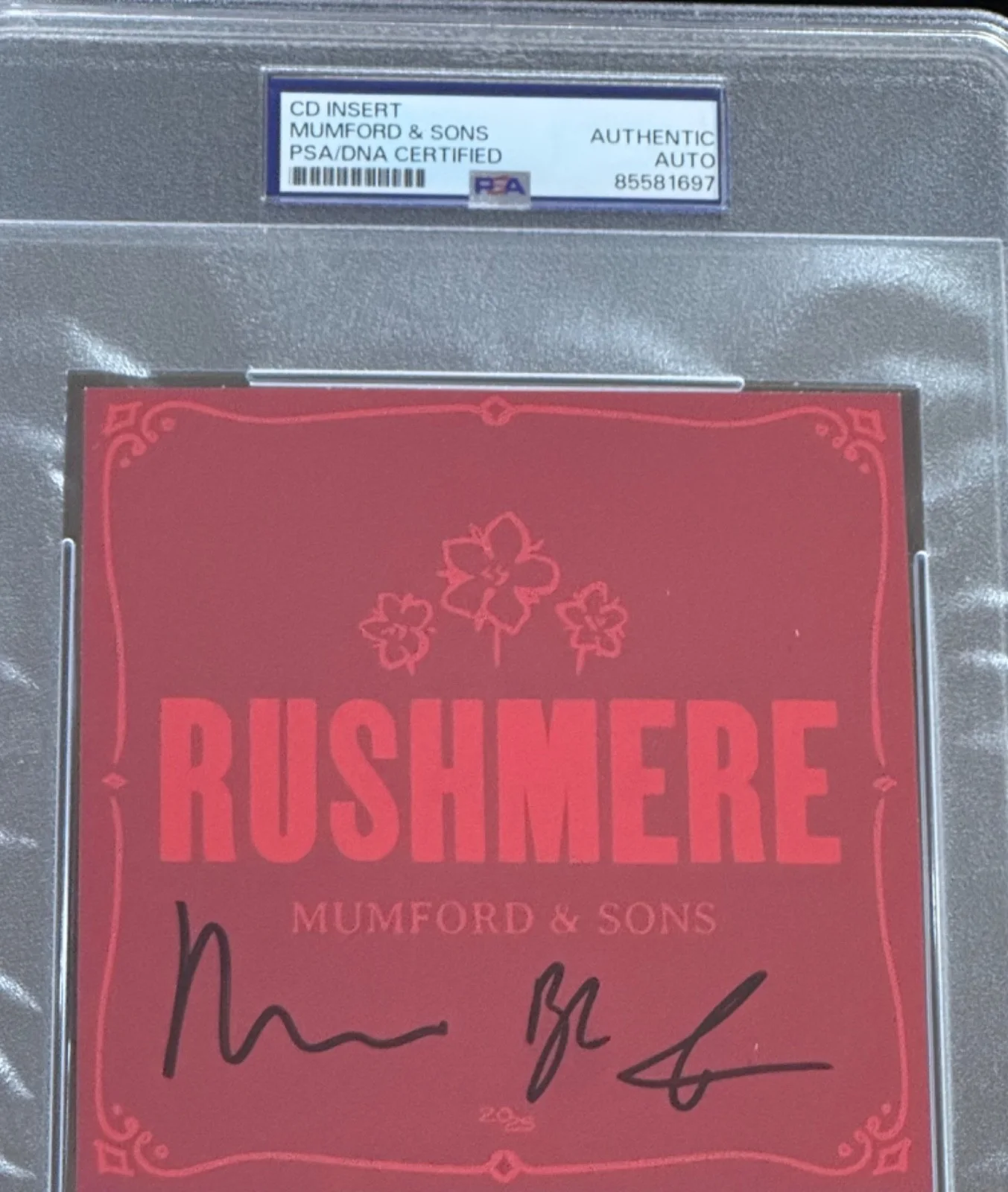Signed Mumford & Sons CD Autographed by 3 Rushmere Cover Insert Jacket Auto PSA, image 5