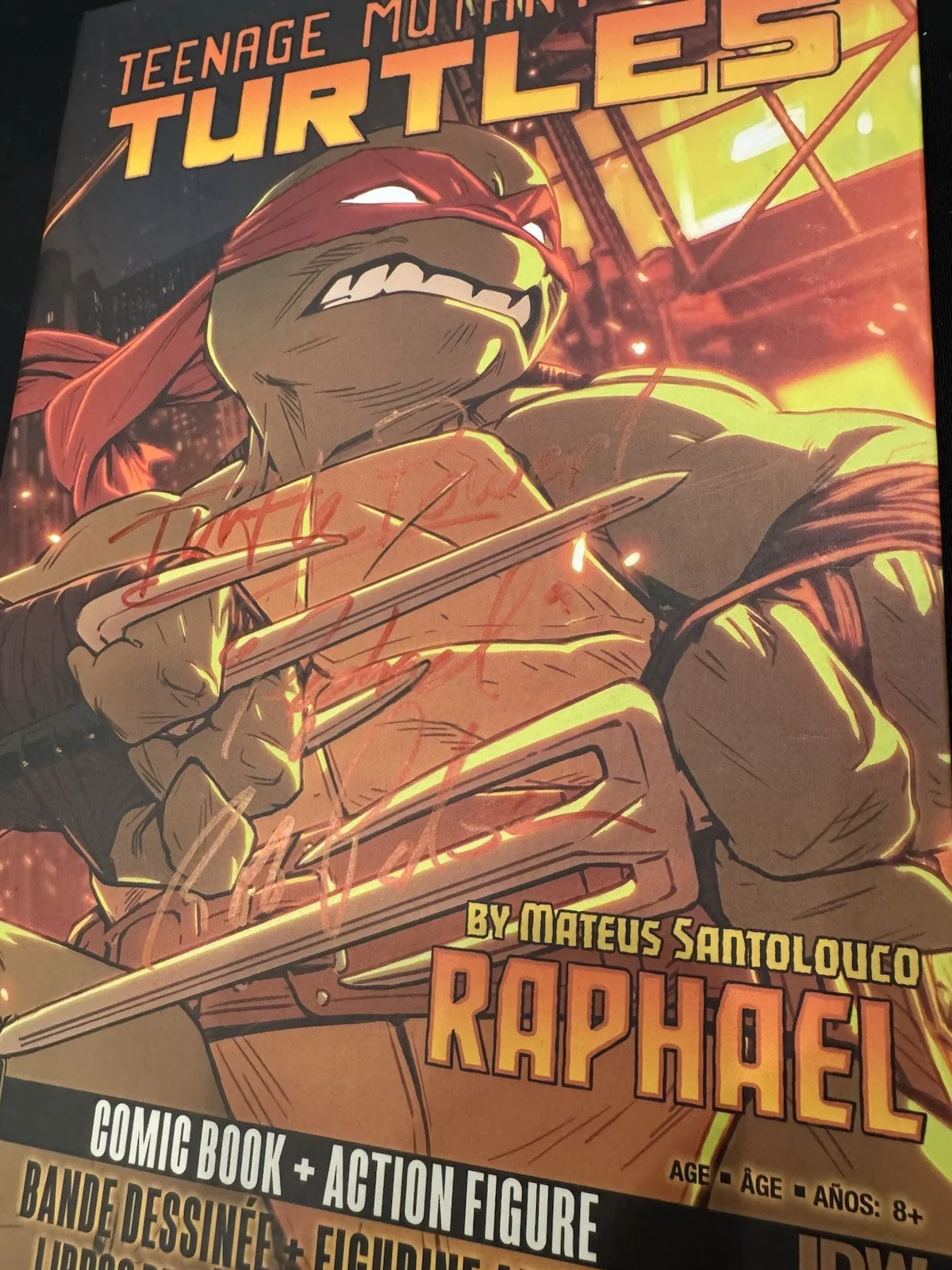 ROB PAULSEN — BST AXN TMNT Raphael Figure w/ Comic signed by Rob Paulsen, image 2