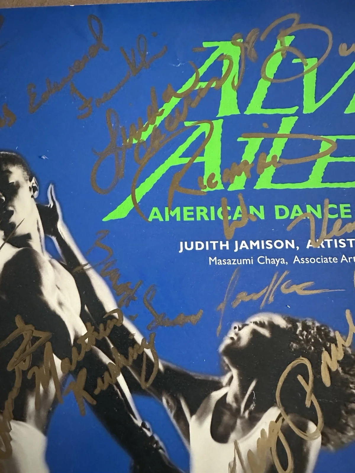 Vtg Alvin Ailey American Dance Theater Poster 1998 Autographed Many Signatures, изображение 3