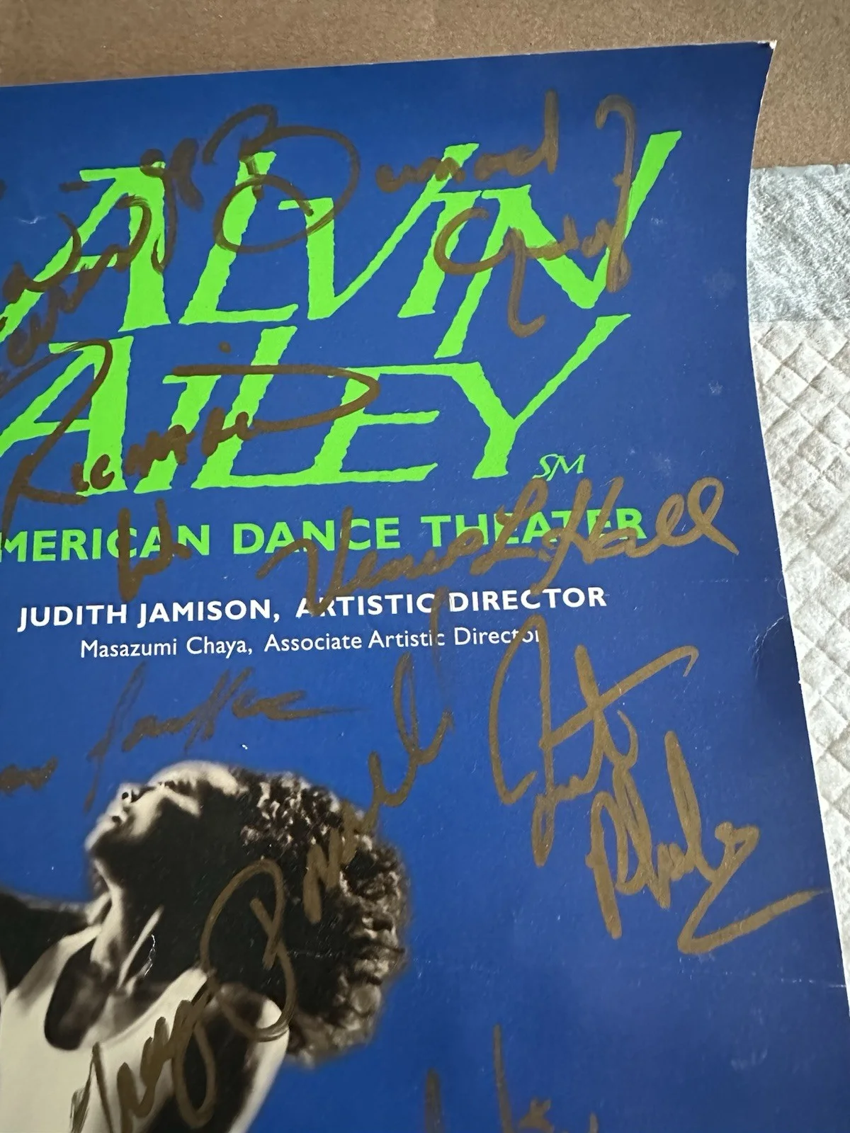 Vtg Alvin Ailey American Dance Theater Poster 1998 Autographed Many Signatures, изображение 4
