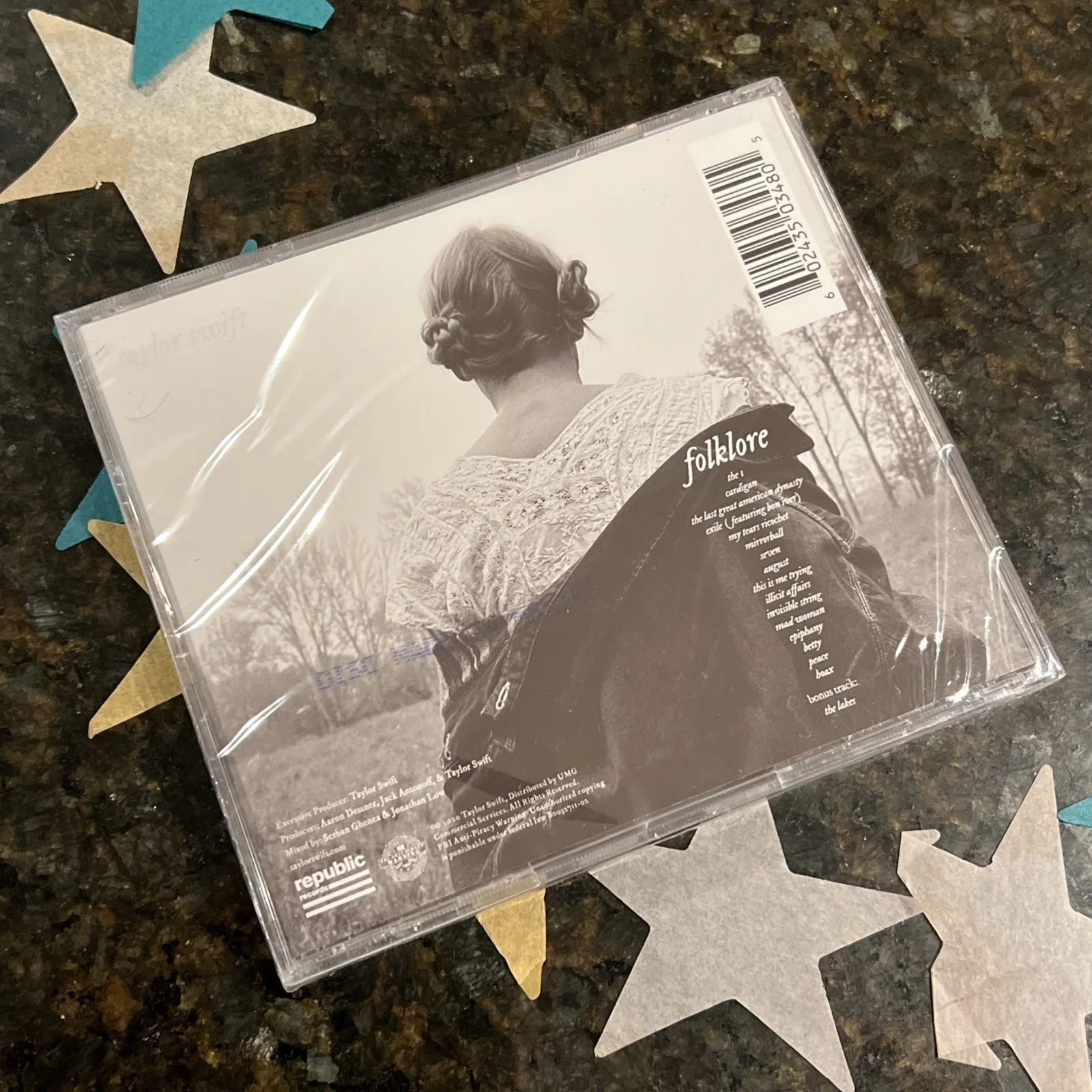 Taylor Swift SIGNED Folklore CD Sealed New With Stars Authentic, image 5
