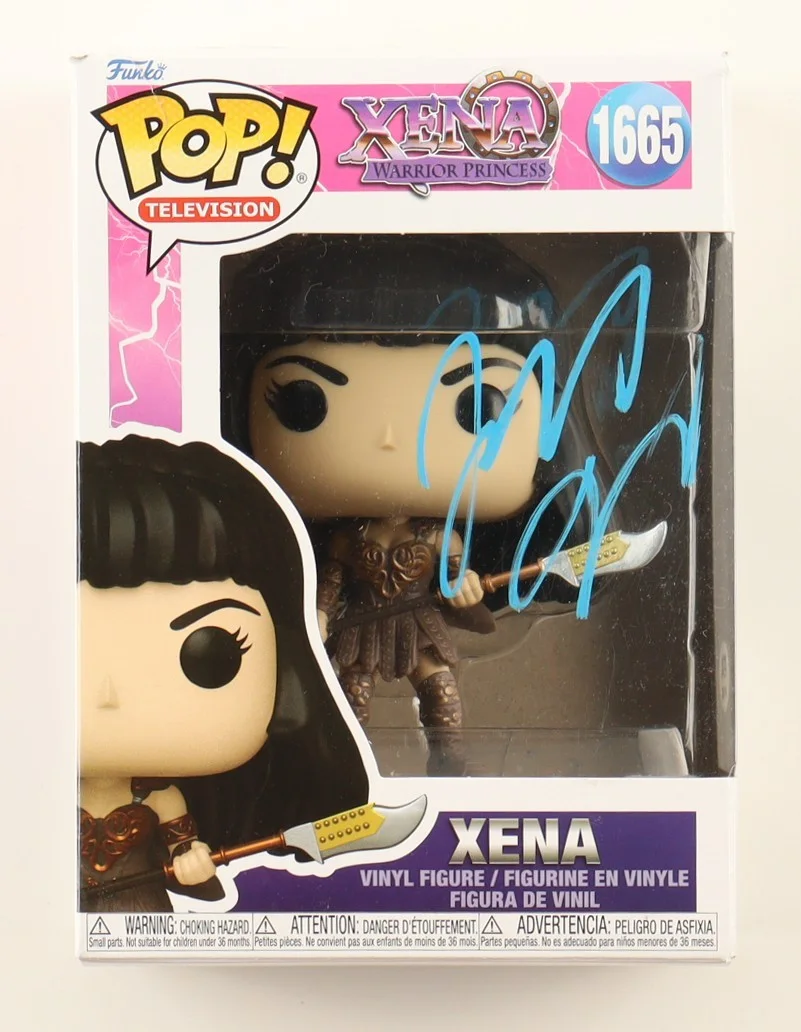 Lucy Lawless — Lucy Lawless Signed Funko Pop! Xena #1665 W/ PSA COA Xena Warrior Princess