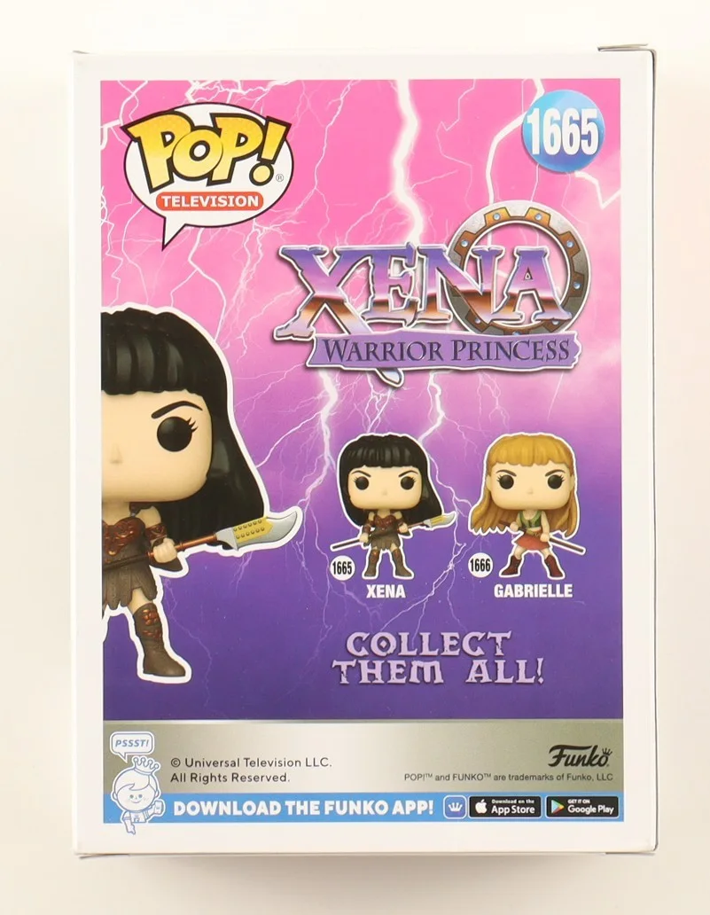 Lucy Lawless — Lucy Lawless Signed Funko Pop! Xena #1665 W/ PSA COA Xena Warrior Princess, image 2
