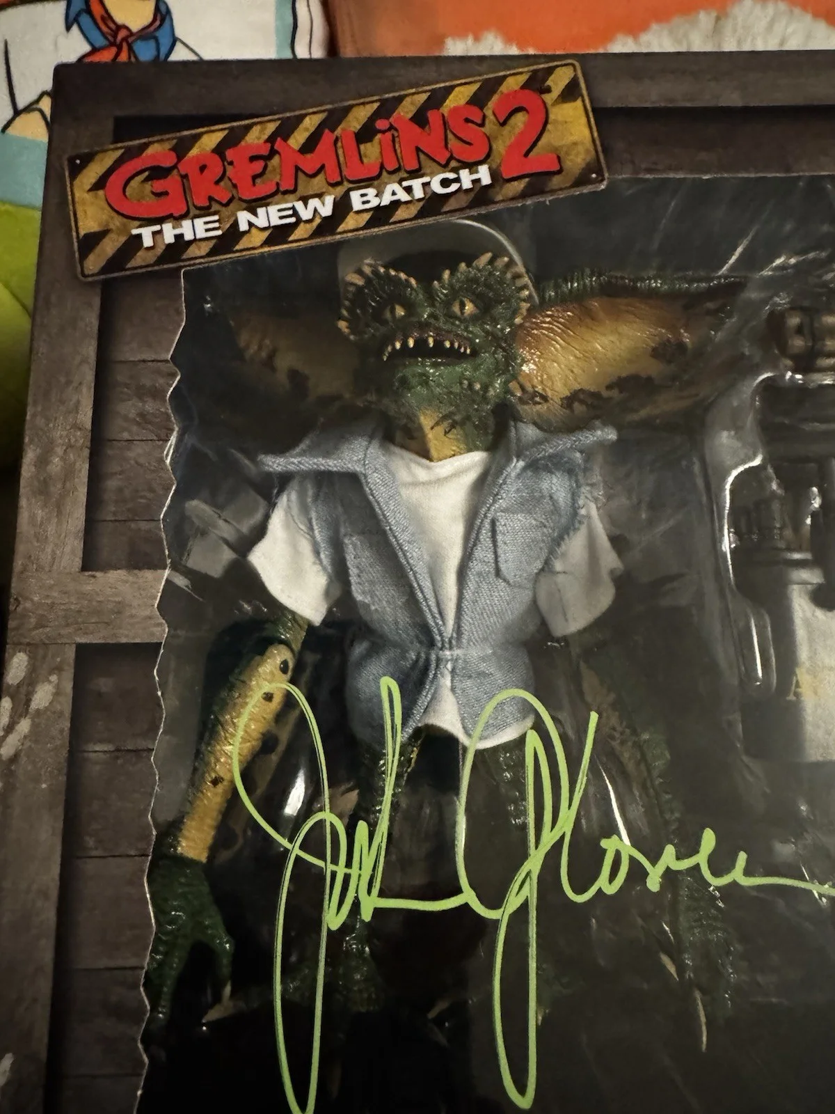 John Glover — JOHN GLOVER SIGNED Gremlins 2 NECA Action Figure Demolition JSA COA Daniel Clamp, image 3
