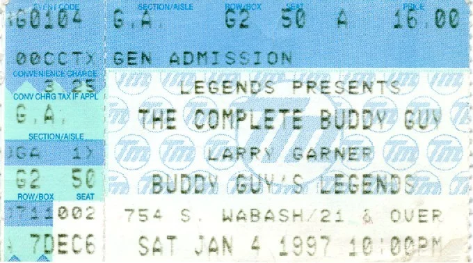 BUDDY GUY Damn Right, I've Got The Blues Autographed CD Cover W/Concert Ticket, image 3