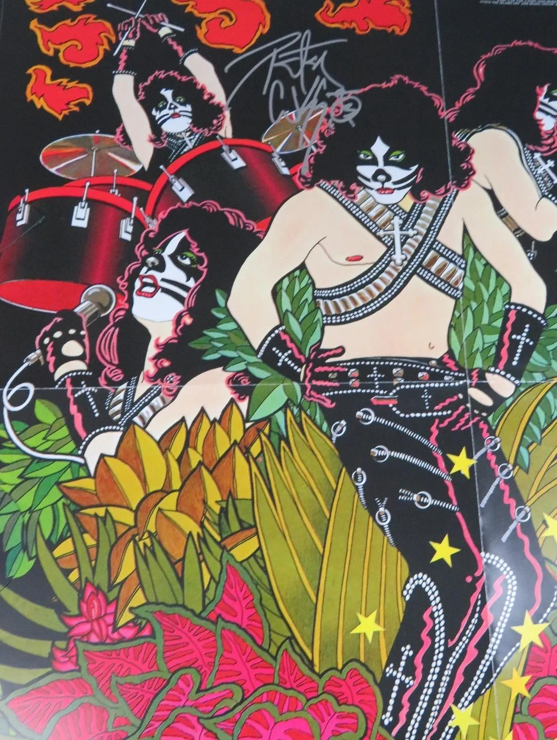 KISS Signed Autograph Auto "KISS Solo: 1978 S/T" Poster Mural Set by 4 JSA, изображение 5
