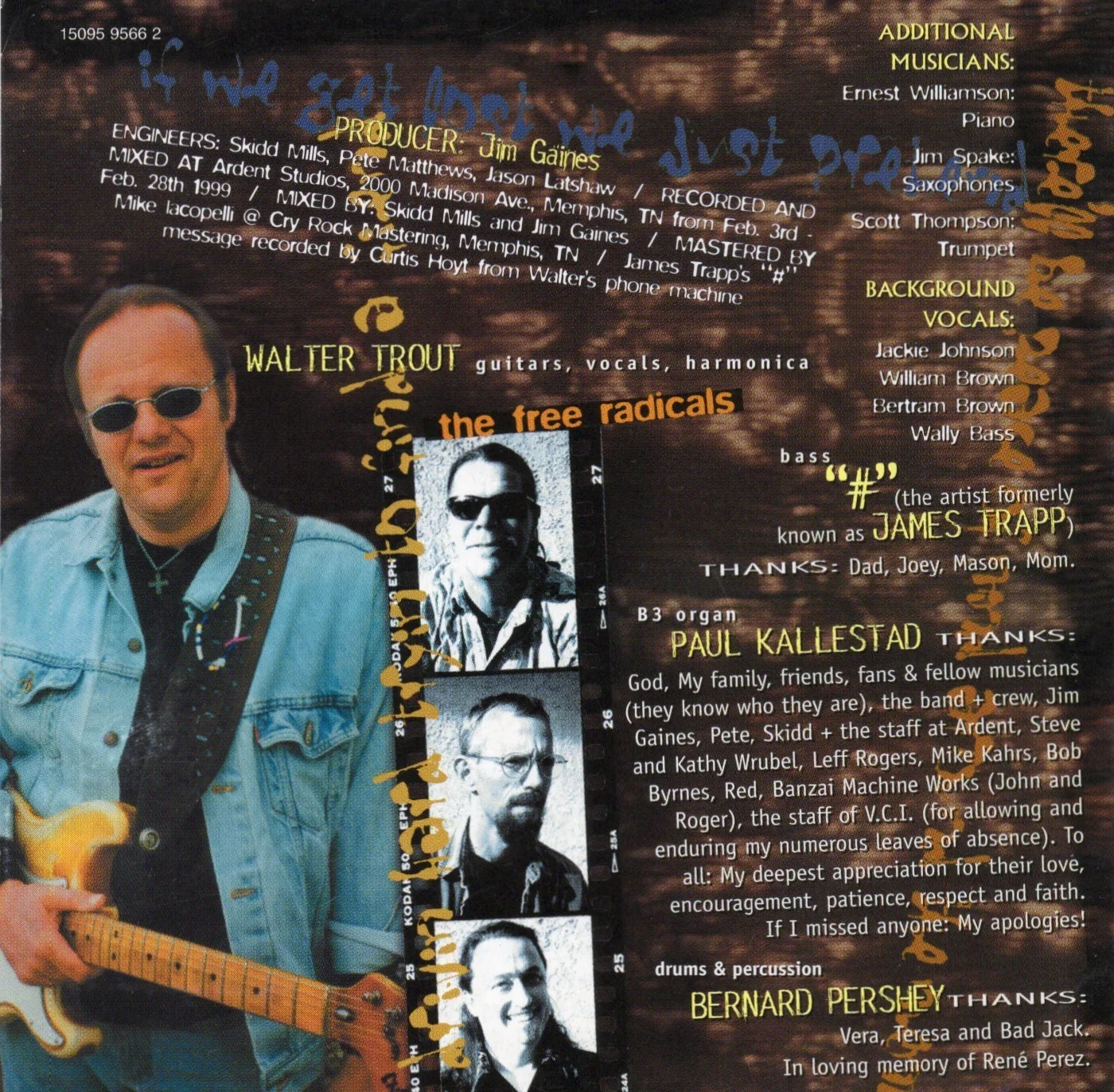 WALTER TROUT Win Every Day Autographed CD Cover/Booklet CD NOT INCLUDED, image 2