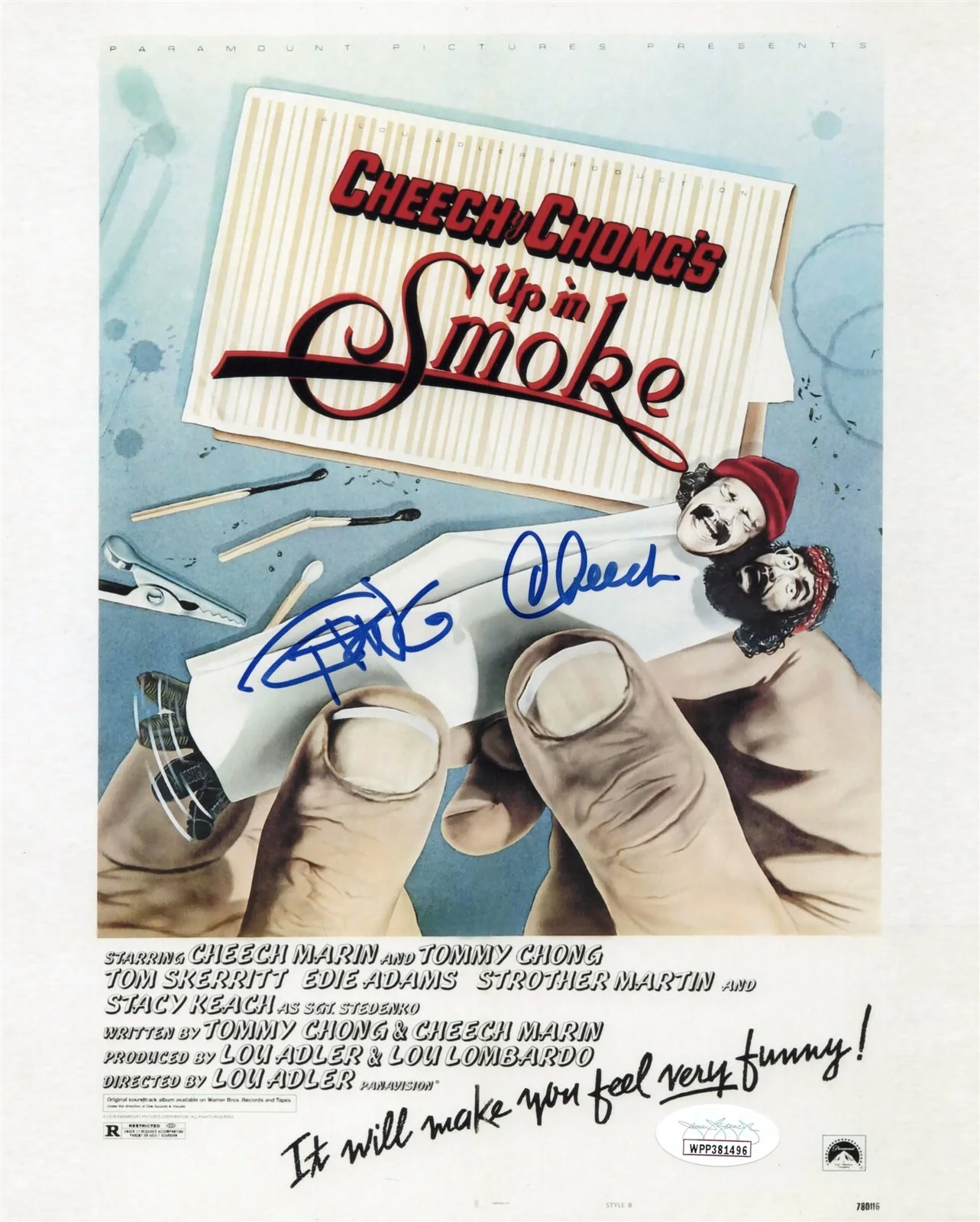 Cheech & Chong — CHEECH & CHONG'S Up In Smoke Autographed 8x10 Print JAS WPP COA