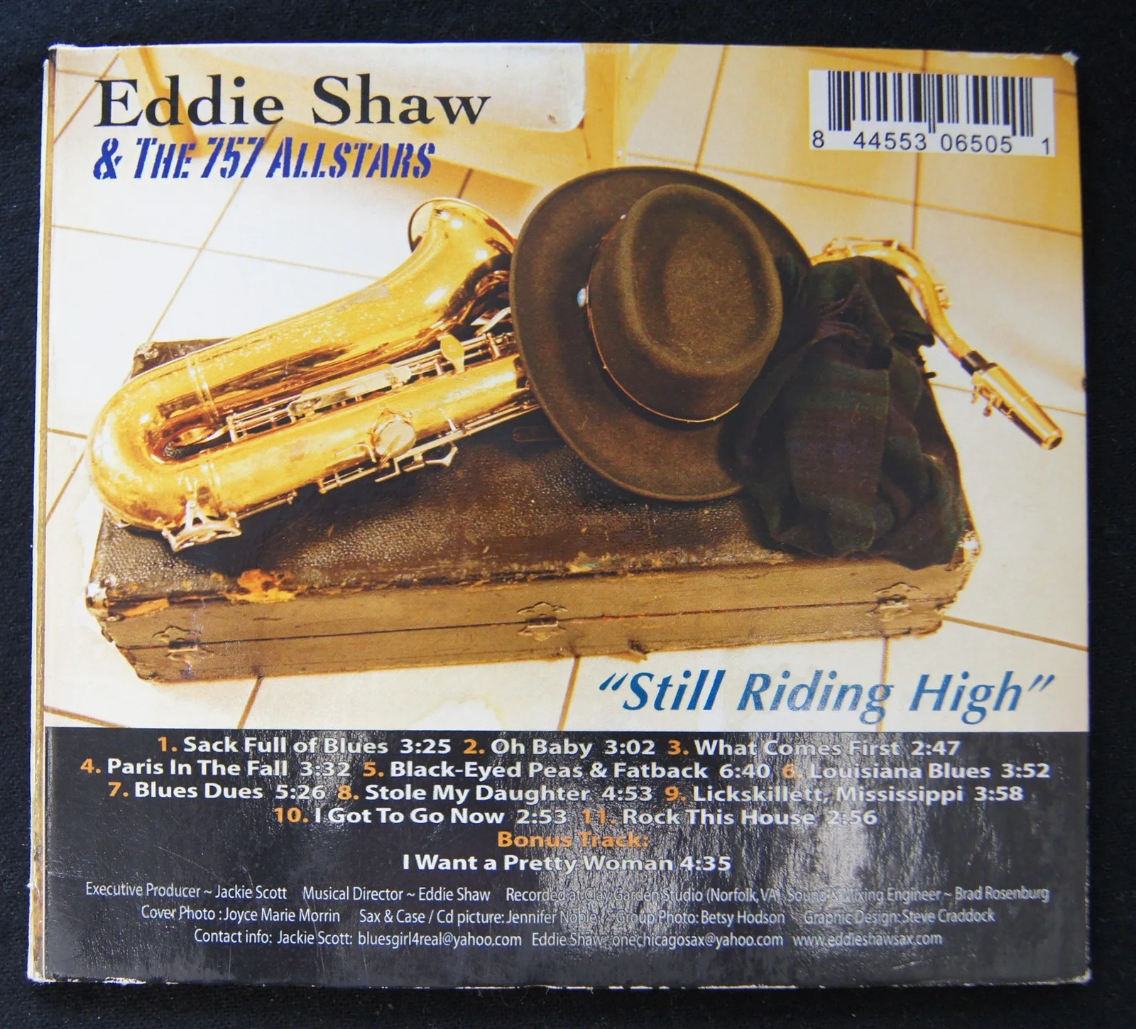 EDDIE SHAW & THE 757 ALLSTARS Still Riding High Autographed CD, изображение 4