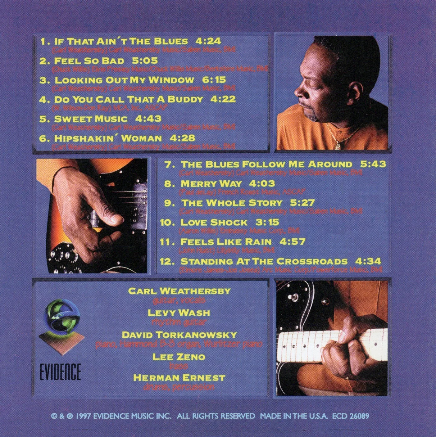 CARL WEATHERSBY Looking Out My Window Autographed CD Cover CD NOT INCLUDED, изображение 2
