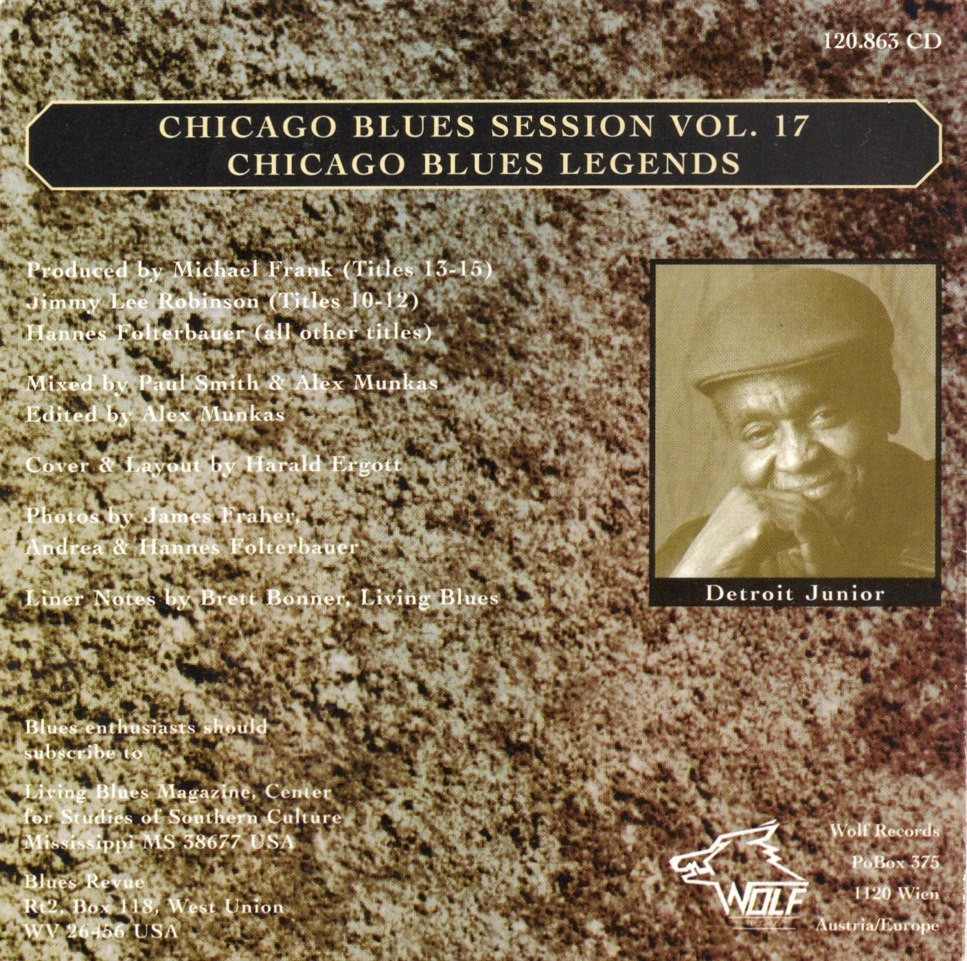 CHICAGO BLUES LEGENDS Vol 17 Autographed CD Cover/Booklet CD NOT INCLUDED, изображение 2