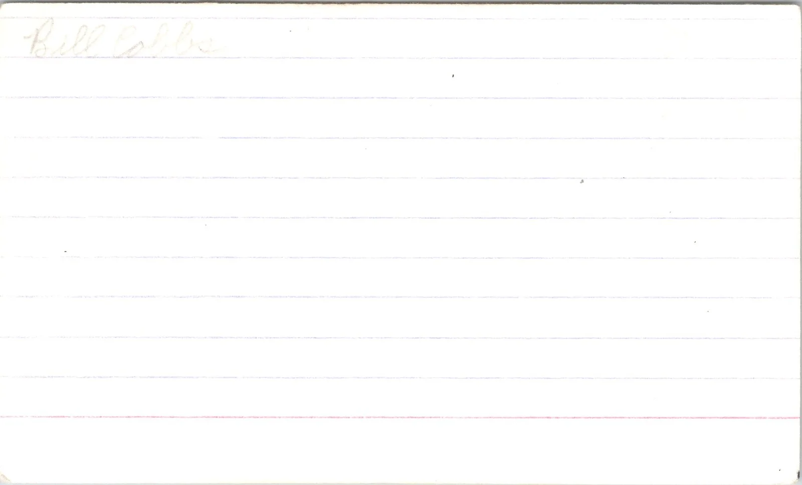 Bill Cobbs — Bill Cobbs Signed 3x5 Index Card Autographed To Mike, image 2