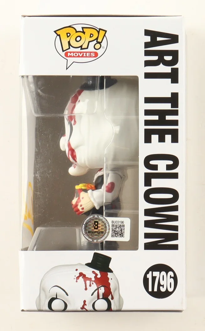 Damien Leone — Damien Leone Signed Funko Pop W/ Beckett BAS COA Terrifier 2 Art The Clown #1796, изображение 2