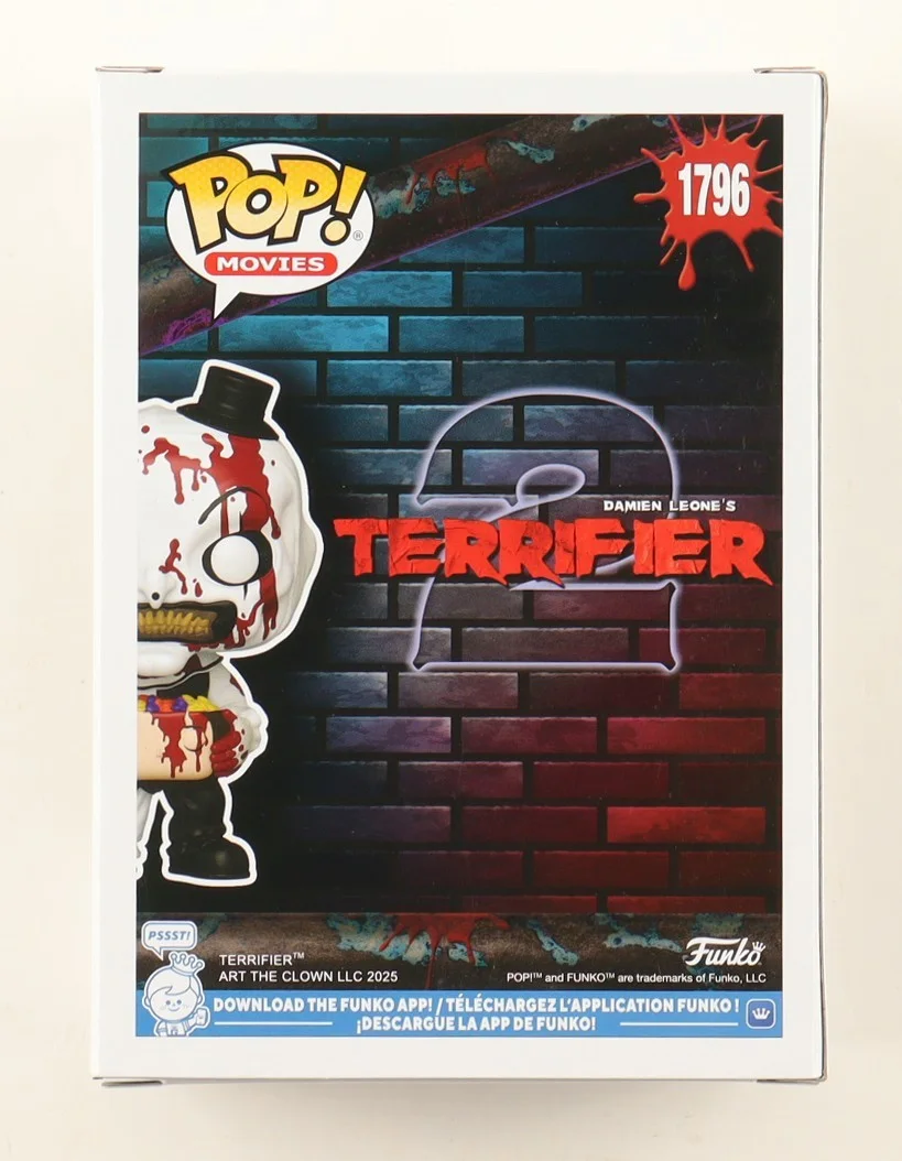 Damien Leone — Damien Leone Signed Funko Pop W/ Beckett BAS COA Terrifier 2 Art The Clown #1796, изображение 4