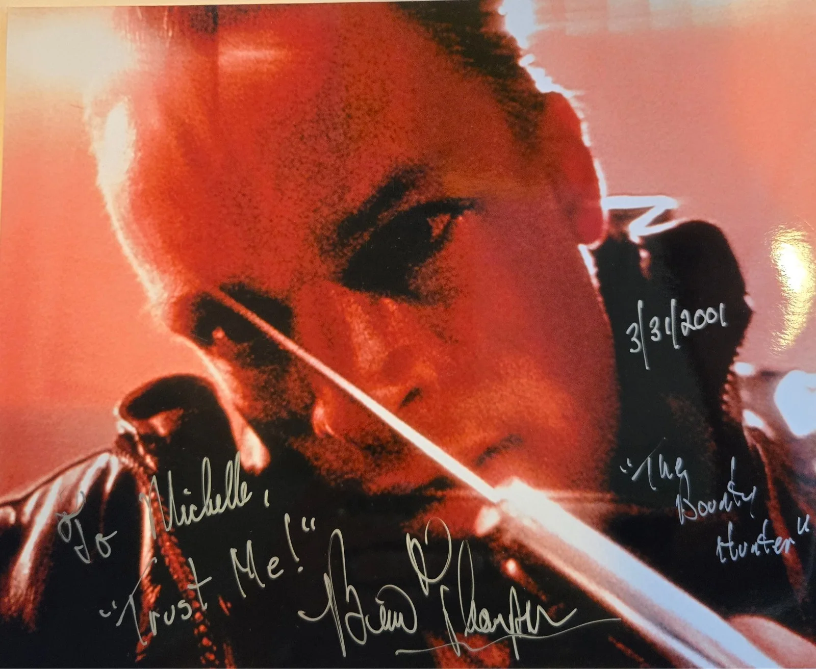 Brian Thompson — Brian Thompson - The Bounty Hunter - X-Files Autographed Photo