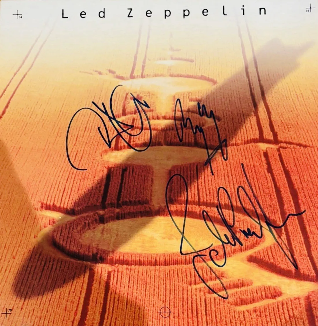 Jimmy Page, Robert Plant, John Paul Jones — Led Zeppelin Signed Vinyl Robert Plant J P Jones Jimmy Page Autographed Beckett