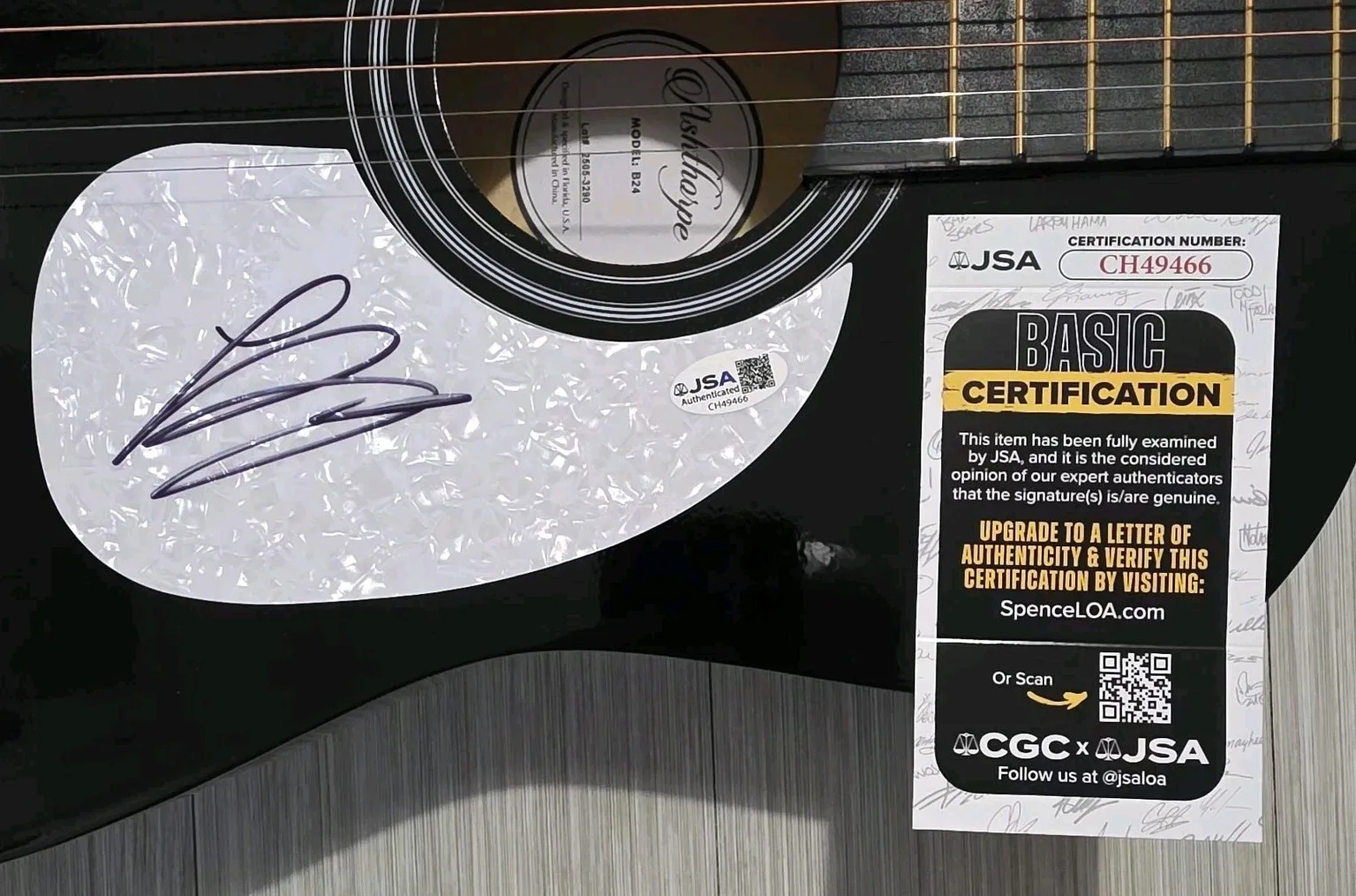 Luke Bryan Country Star Signed Ashthorpe 38" Acoustic Guitar JSA, image 2