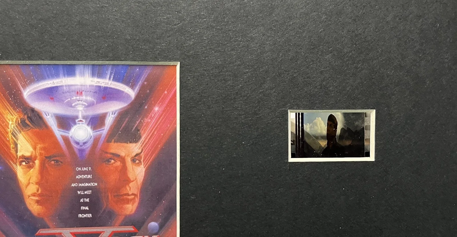 STAR TREK . THE FINAL FRONTIER . 35mm Film Cell Mounted Display, image 2