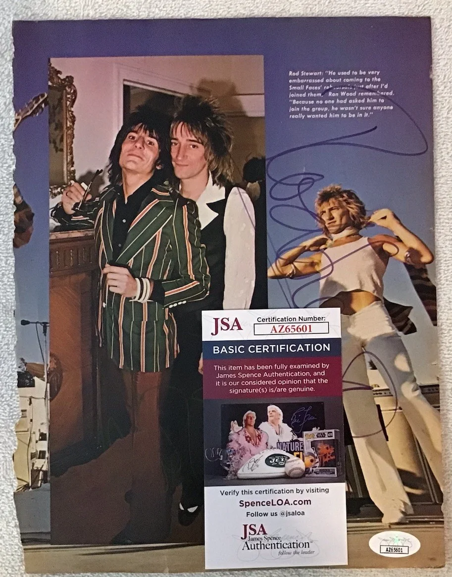 ROD STEWART Signed Vintage Magazine Page Rock Legend Rare JSA Coa Maggie May, изображение 2