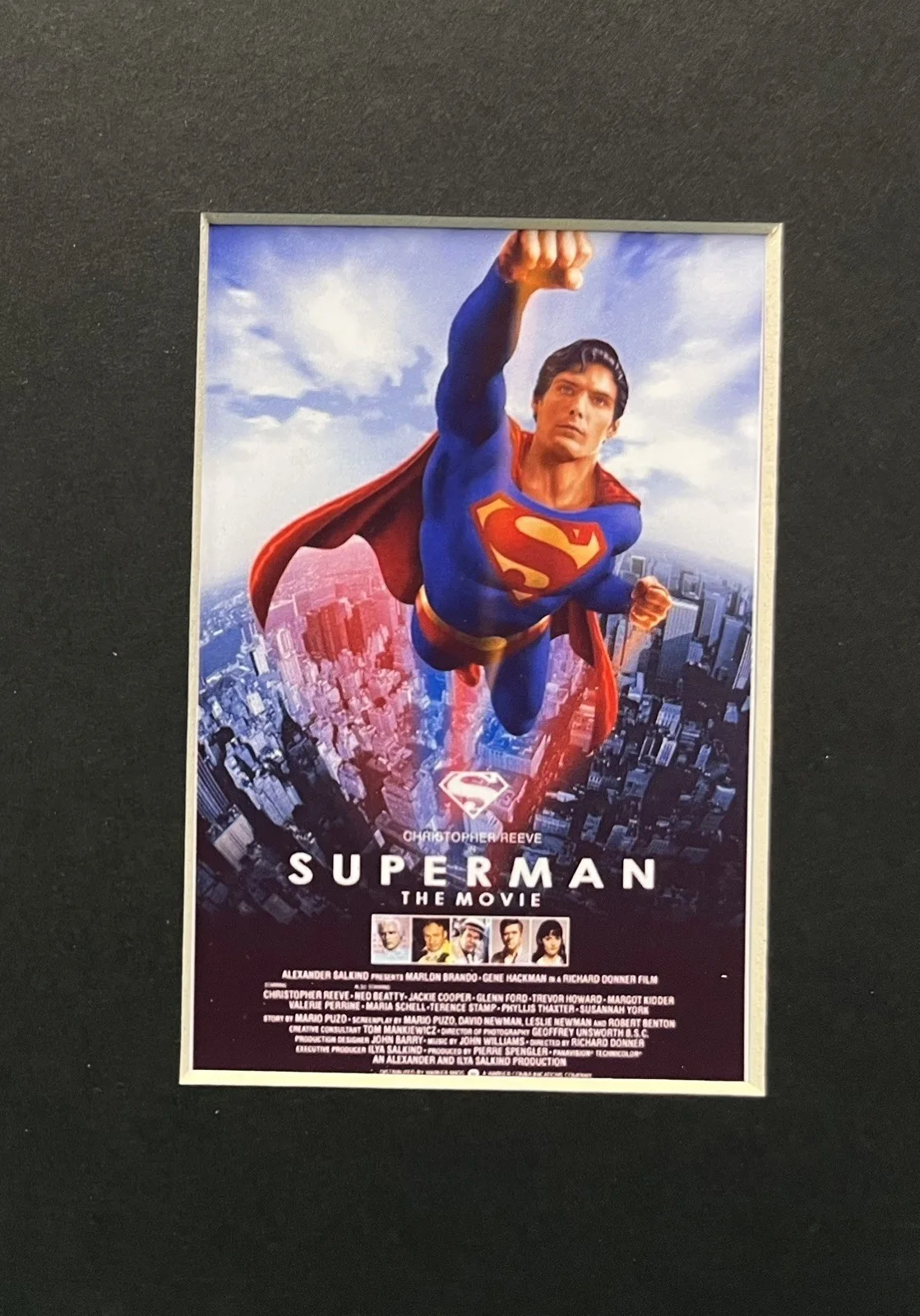 SUPERMAN . SUPERMAN THE MOVIE . 35mm Film Cell Mounted Display, image 2