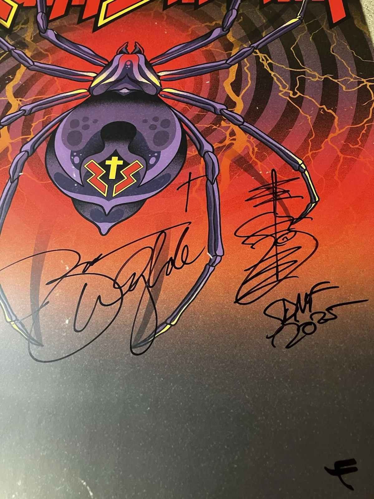 Zakk Sabbath SIGNED VIP Tour Poster Winter Tour 2025 Zakk Wilde Signed Print, изображение 2