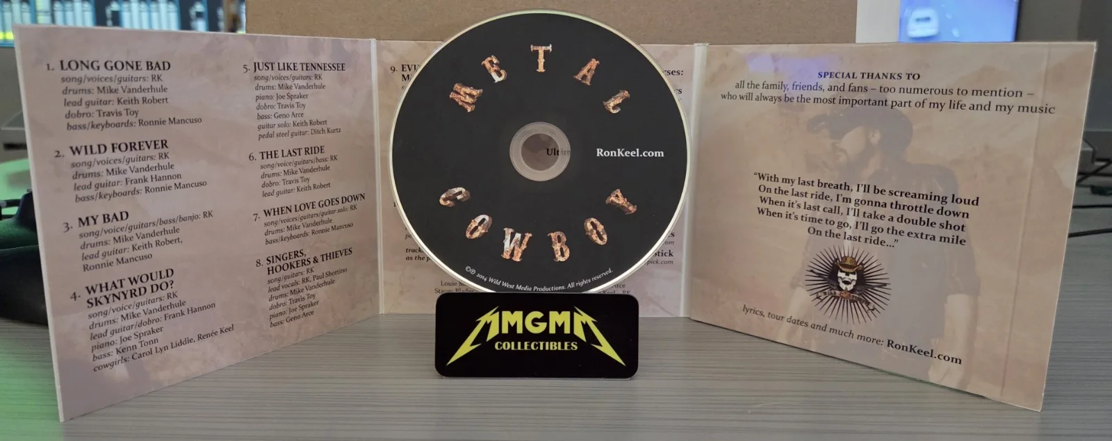 Ron Keel - Signed Metal Cowboy CD - Kiss - Autographed - Out Of Print - Auto, image 2