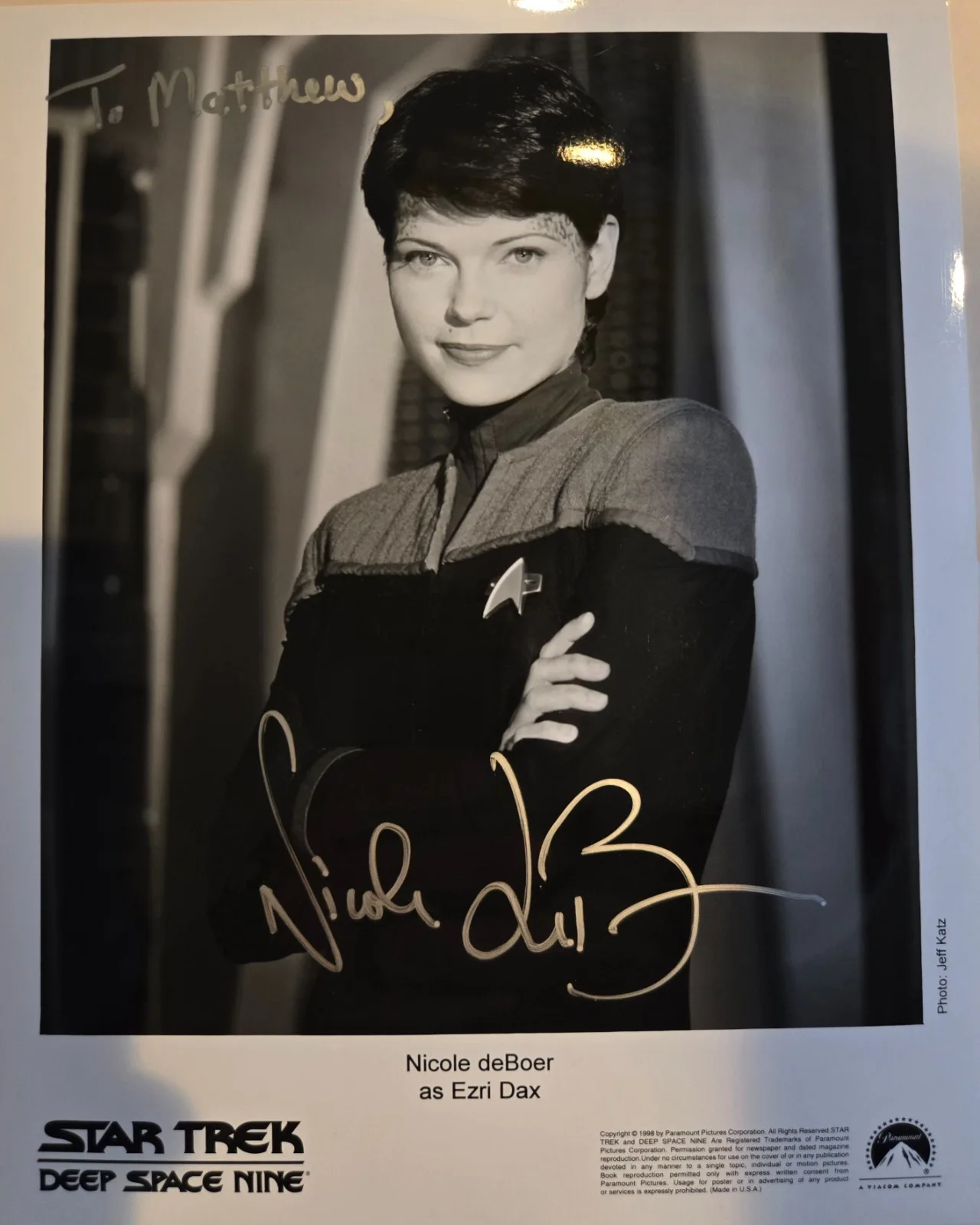 Nicole de Boer — Nicole de Boer Signed Star Trek Deep Space Nine Ezri Dax 8x10 Photo