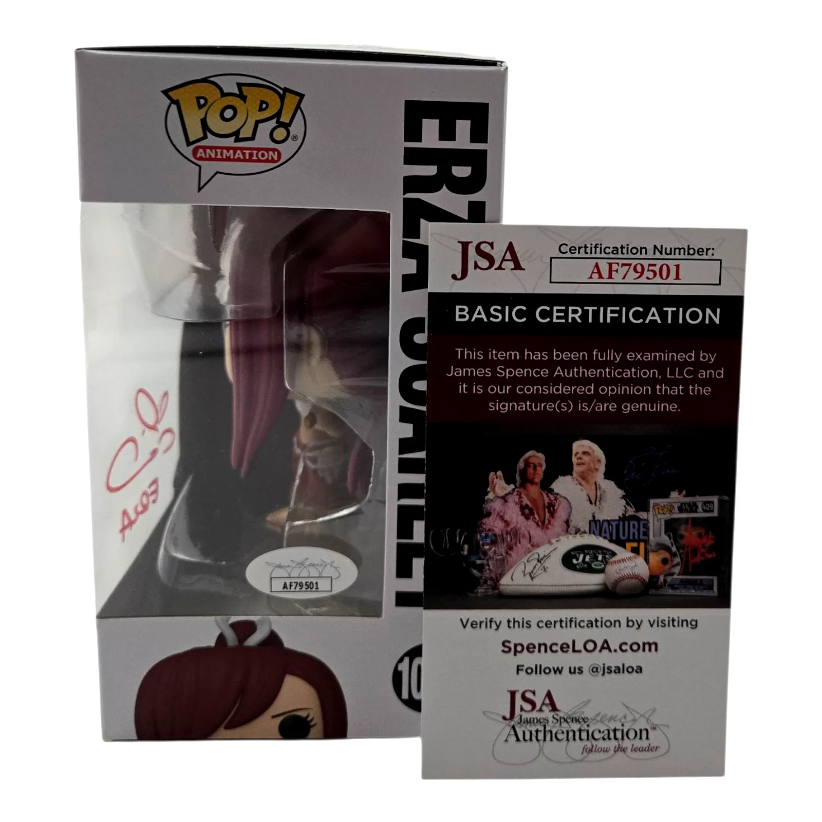 Colleen Clinkenbeard — Erza Scarlet Signed Funko Pop Fairy Tail Colleen Clinkenbeard Autograph JSA COA, image 2