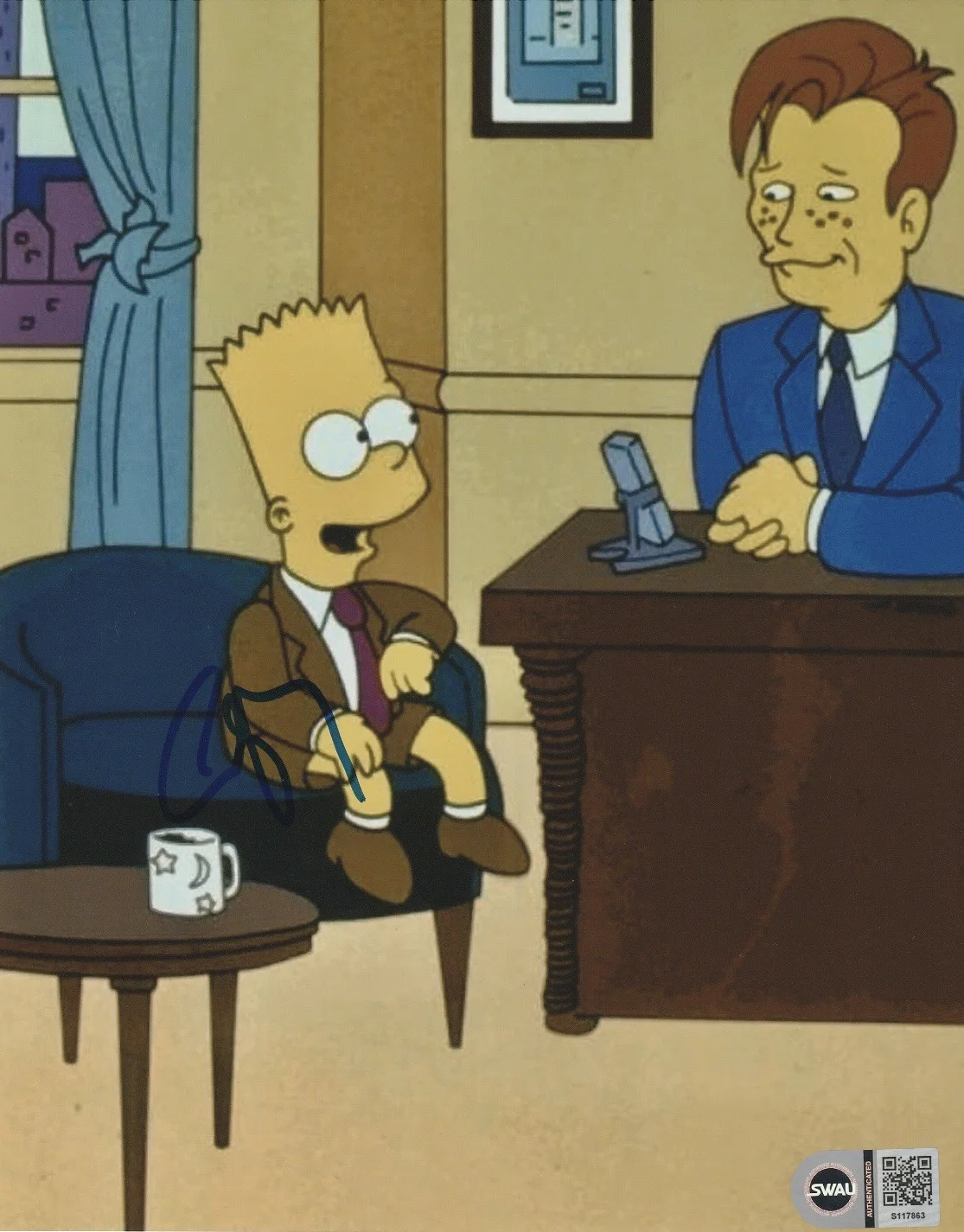 Conan O'Brien — CONAN O’BRIEN SIGNED AUTOGRAPH 8x10 THE SIMPSONS PHOTO SWAU COA 8