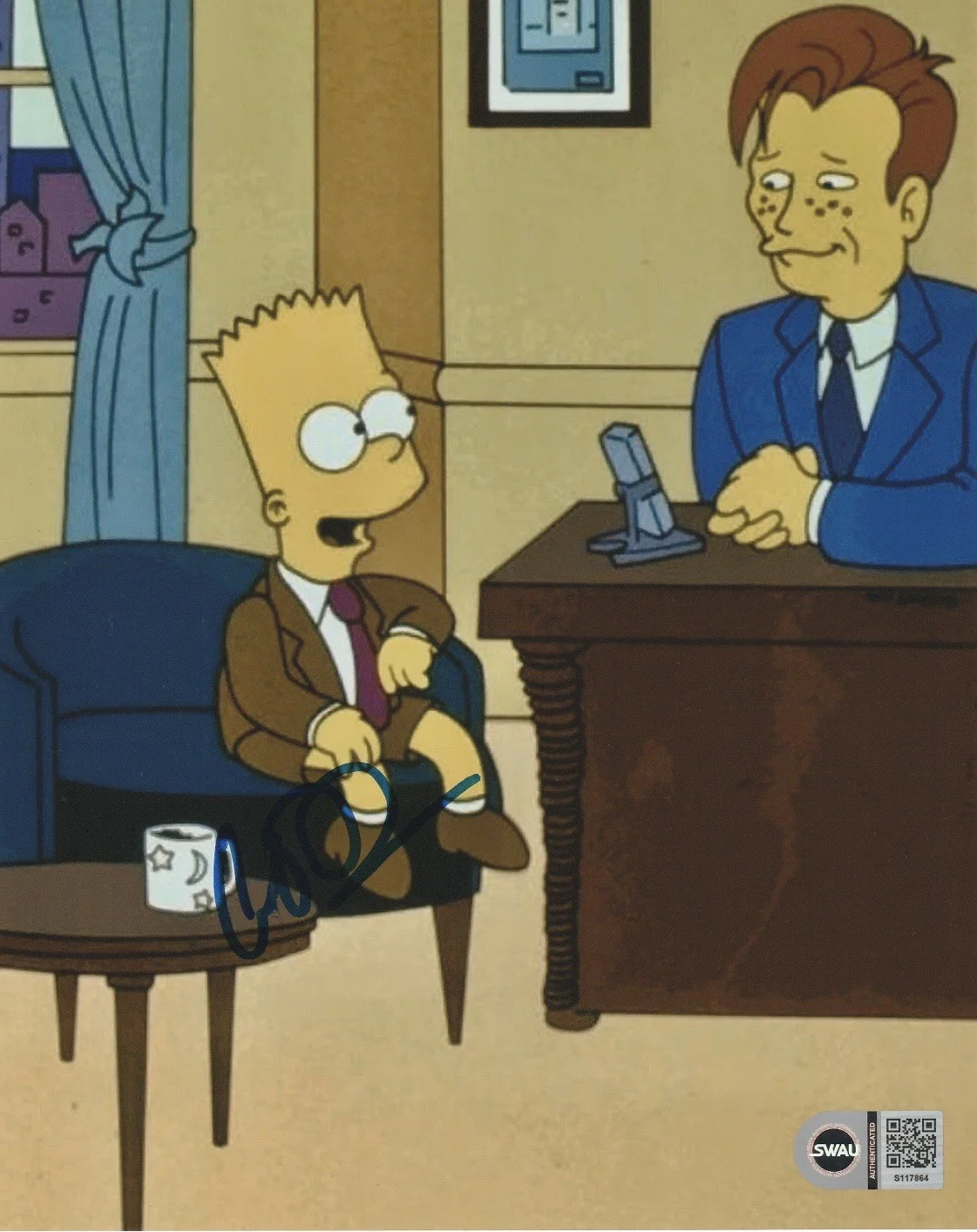 Conan O'Brien — CONAN O’BRIEN SIGNED AUTOGRAPH 8x10 THE SIMPSONS PHOTO SWAU COA 7
