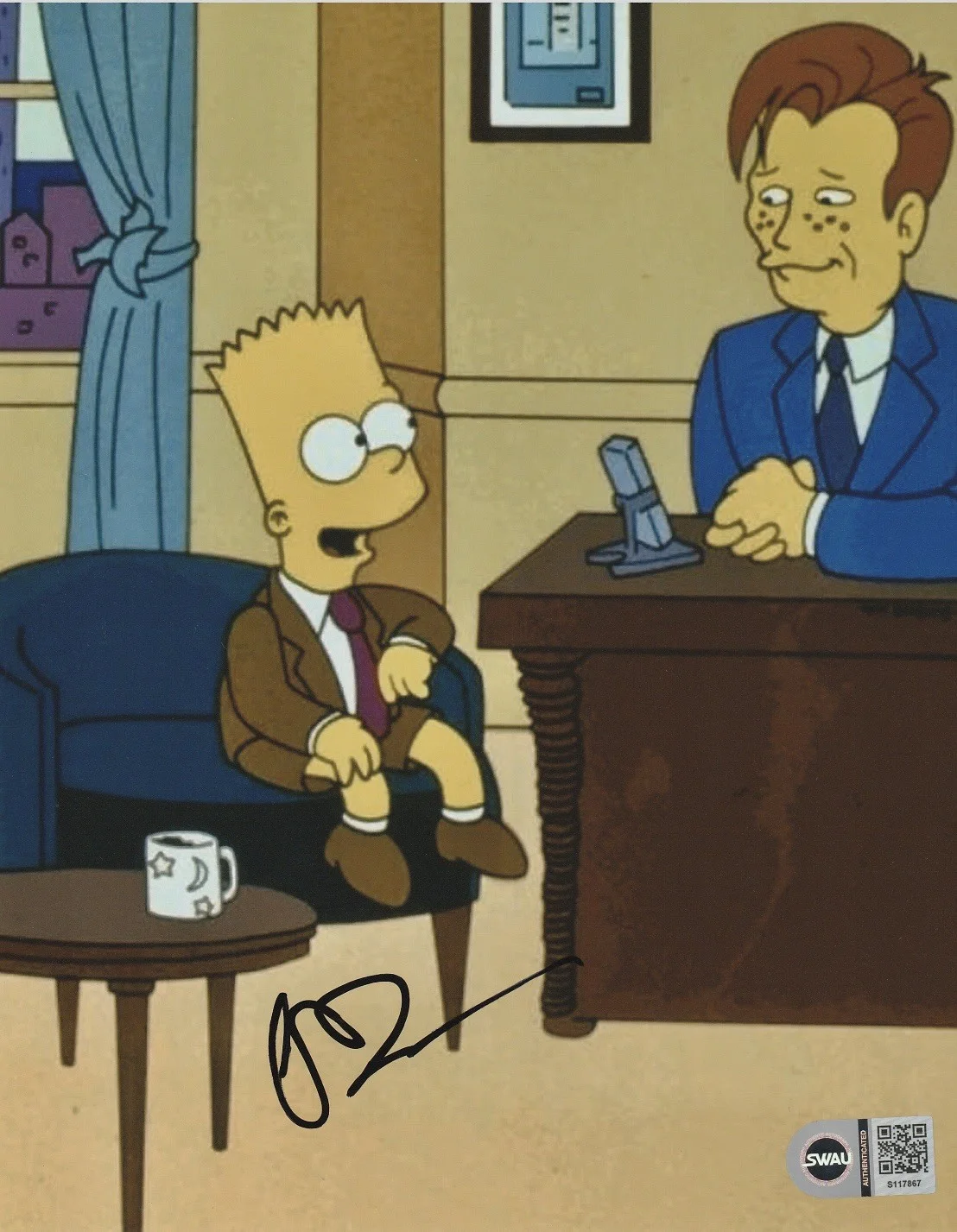 Conan O'Brien — CONAN O’BRIEN SIGNED AUTOGRAPH 8x10 THE SIMPSONS PHOTO SWAU COA 6