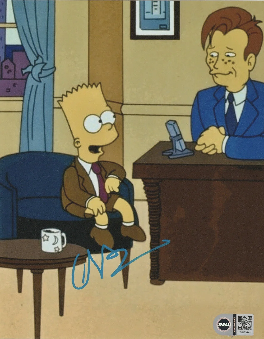 Conan O'Brien — CONAN O’BRIEN SIGNED AUTOGRAPH 8x10 THE SIMPSONS PHOTO SWAU COA 4