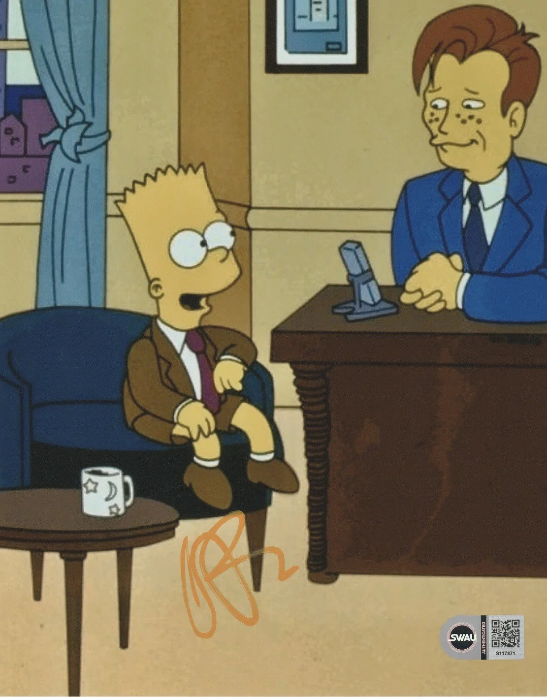 Conan O'Brien — CONAN O’BRIEN SIGNED AUTOGRAPH 8x10 THE SIMPSONS PHOTO SWAU COA 3