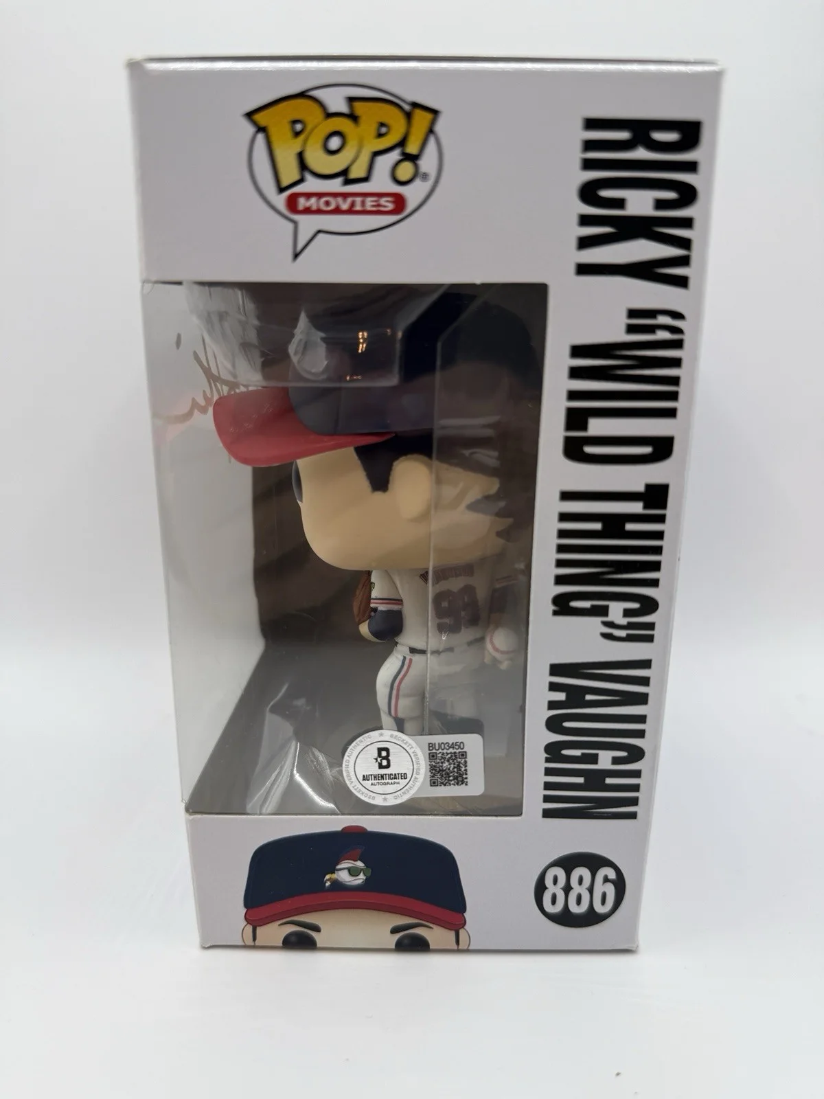 CHARLIE SHEEN SIGNED MAJOR LEAGUE RICKY VAUGHN FUNKO POP - BECKETT COA, изображение 2