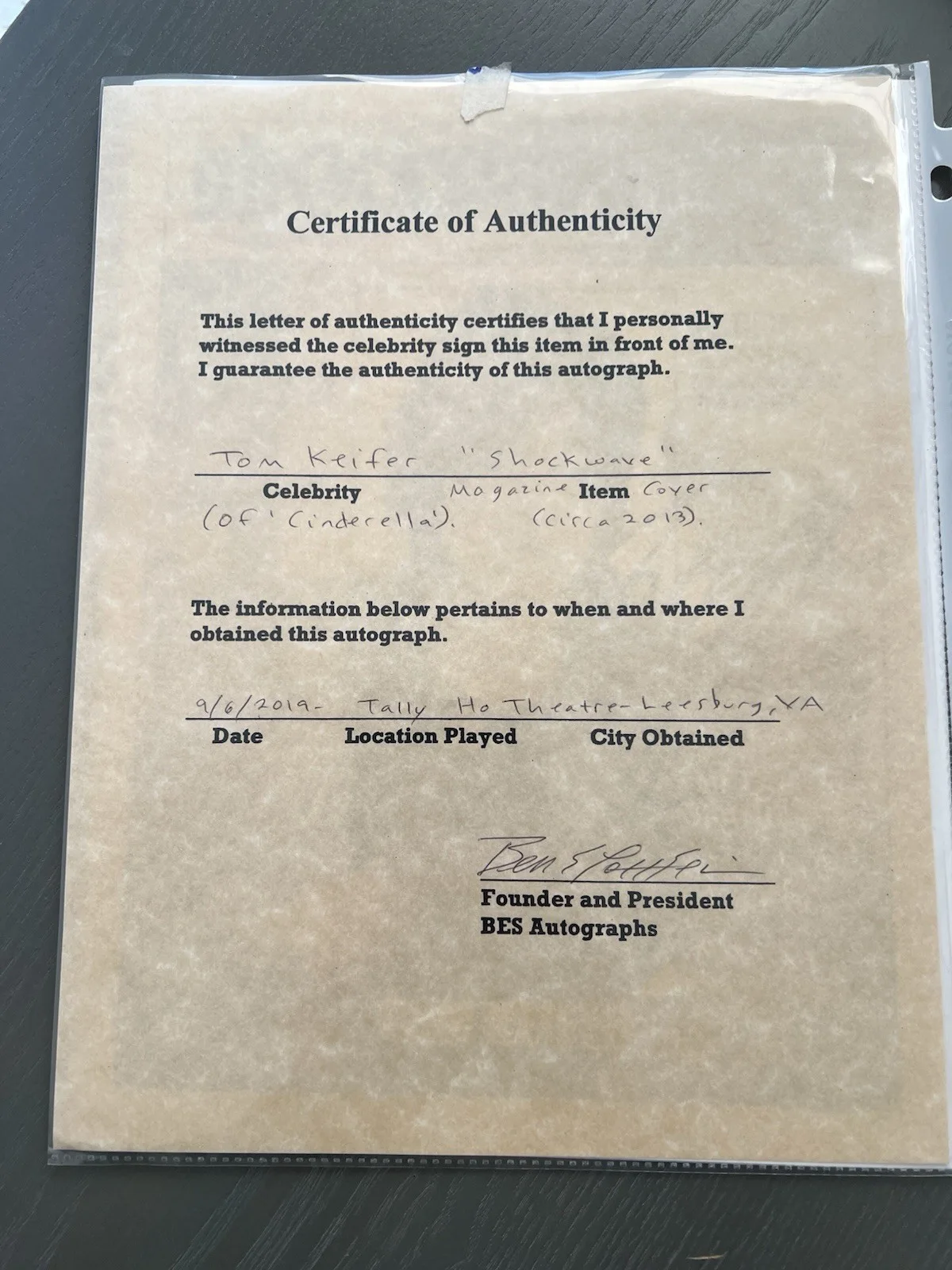 Shockwave Magazine Autographed By Tom Keifer With Certificate Of Authenticity ￼, изображение 2