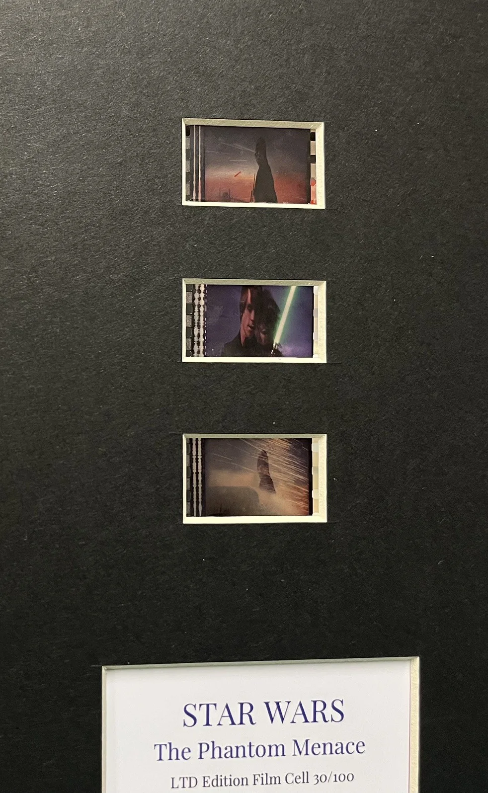STAR WARS THE PHANTOM MENACE EPISODE l. 35mm Film Cell Mounted Display, изображение 3