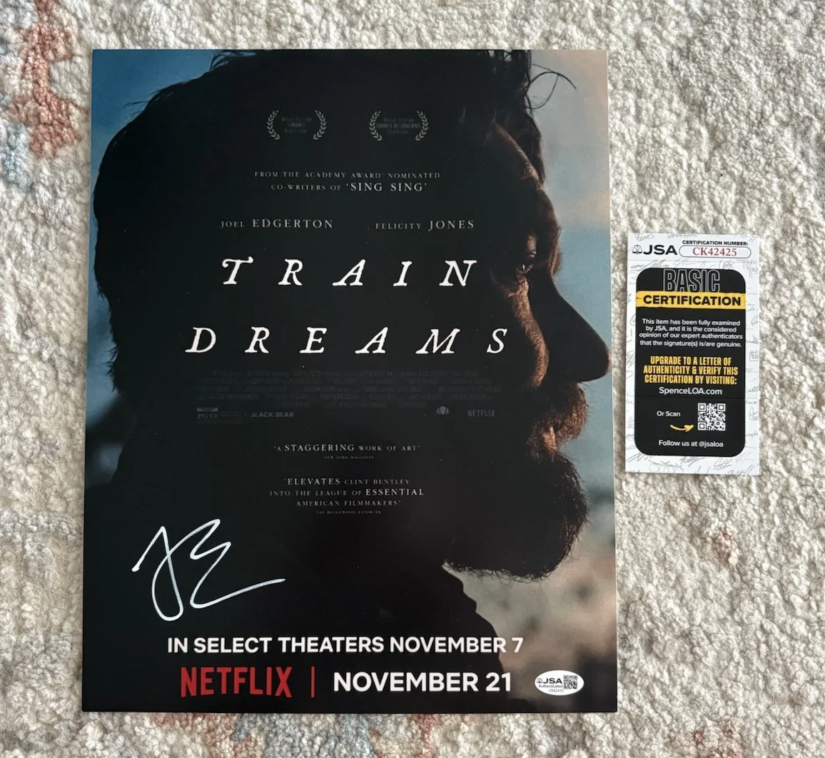 Joel Edgerton — Joel Edgerton Signed Autographed Train Dreams 11x14 Photo VIDEO PROOF JSA COA!