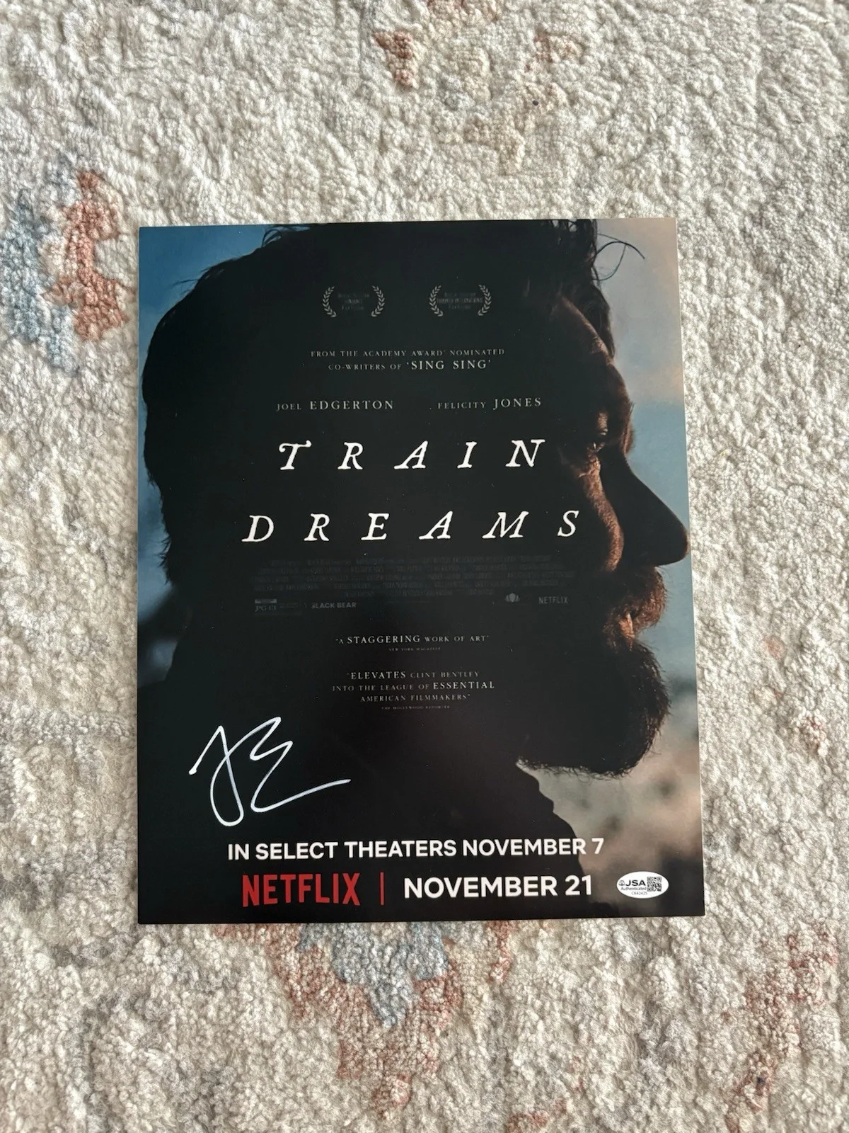Joel Edgerton — Joel Edgerton Signed Autographed Train Dreams 11x14 Photo VIDEO PROOF JSA COA!, изображение 5