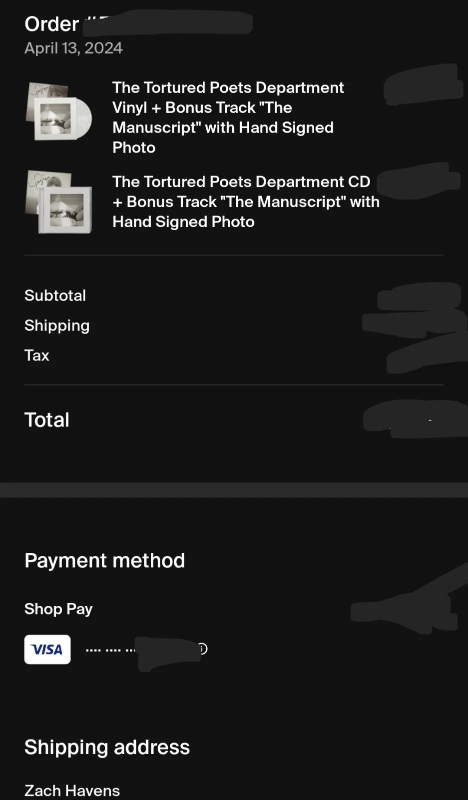 Taylor Swift The Tortured Poets Department TTPD SIGNED CD Clean SIGNATURE, изображение 3