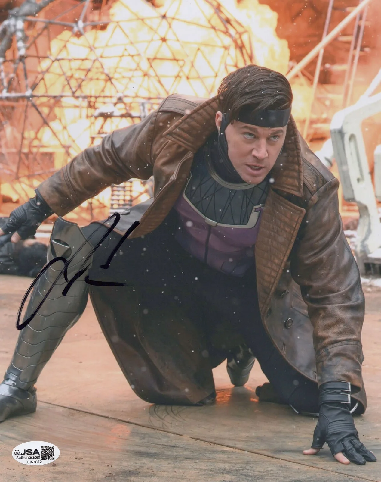 Channing Tatum — Channing Tatum signed "DEADPOOL & WOLVERINE" 8x10 Photo a EXACT PROOF Gambit JSA, изображение 5