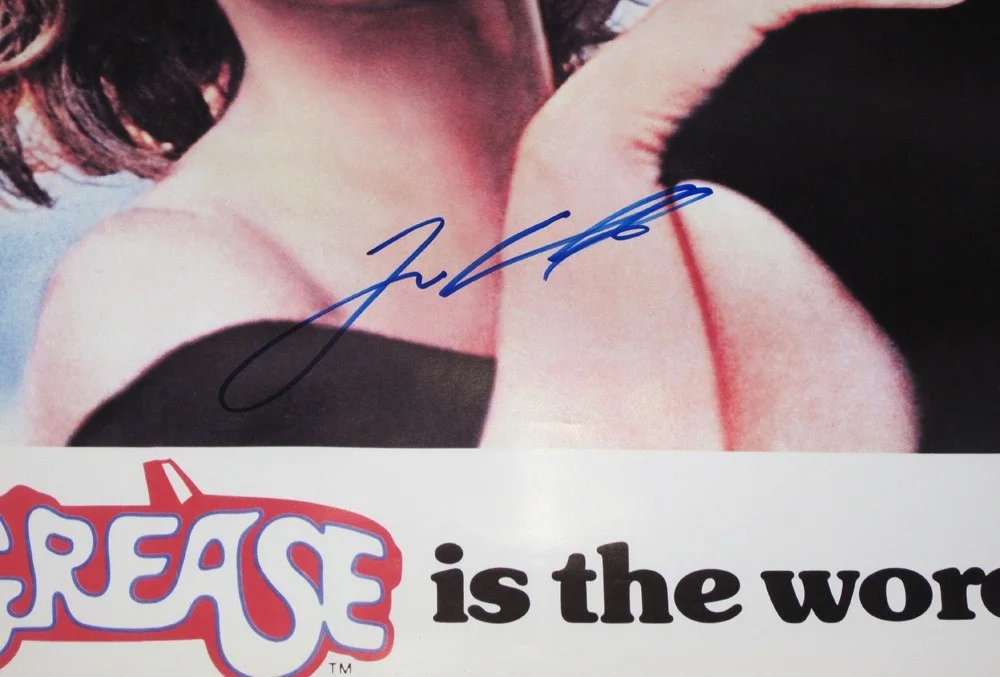 John Travolta — JOHN TRAVOLTA signed "GREASE" 27x34 Poster AUTOGRAPHED Beautiful Signature COA, изображение 2