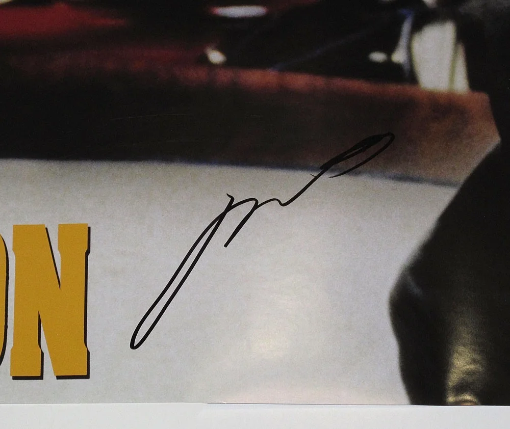 John Travolta — JOHN TRAVOLTA signed "PULP FICTION" 24x36 Poster Autograph UMA THURMAN Dance COA, image 2
