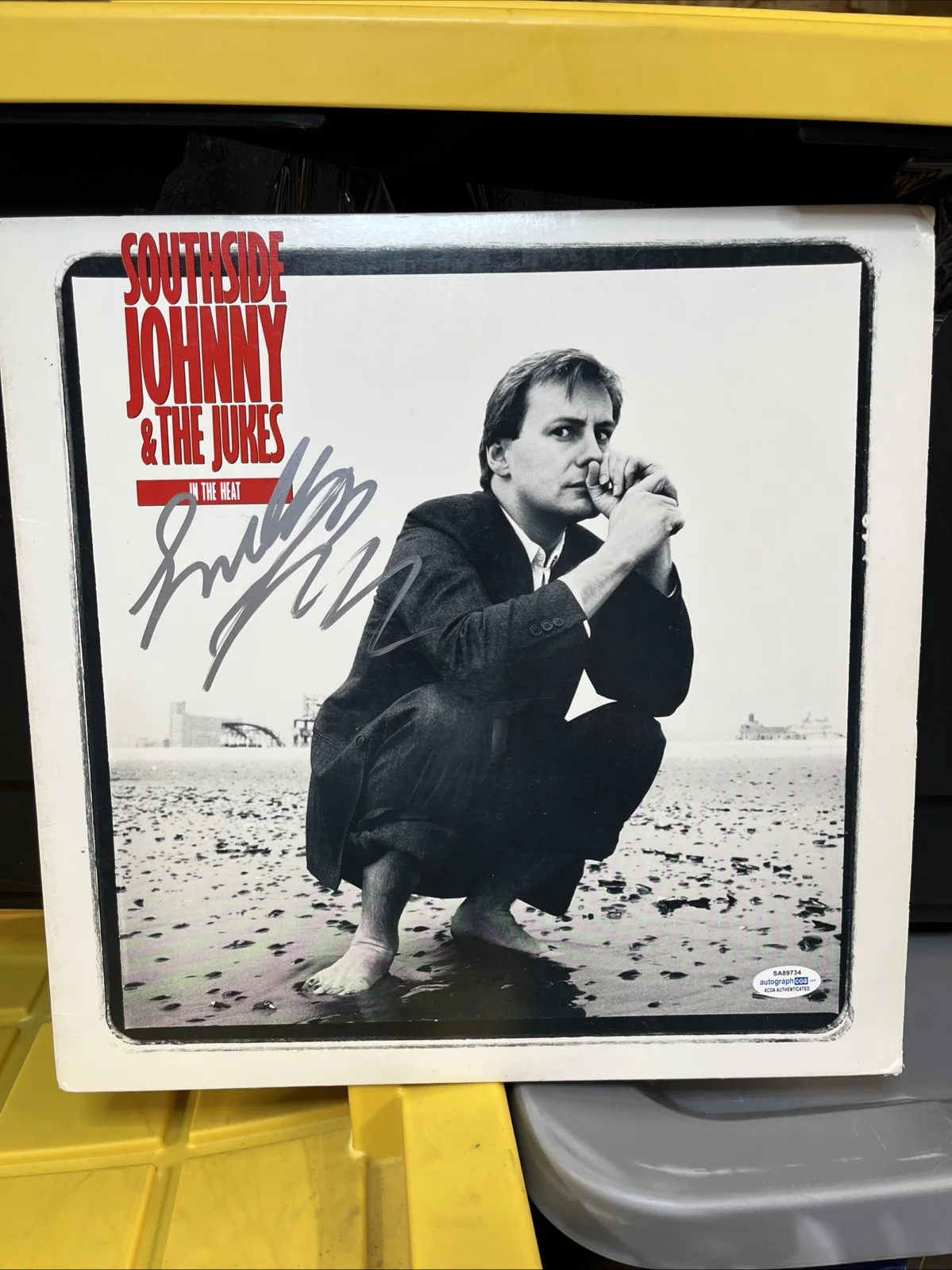 Southside Johnny and The Asbury Jukes SIGNED AUTOGRAPHED VINYL ACOA IN THE HEAT, изображение 2