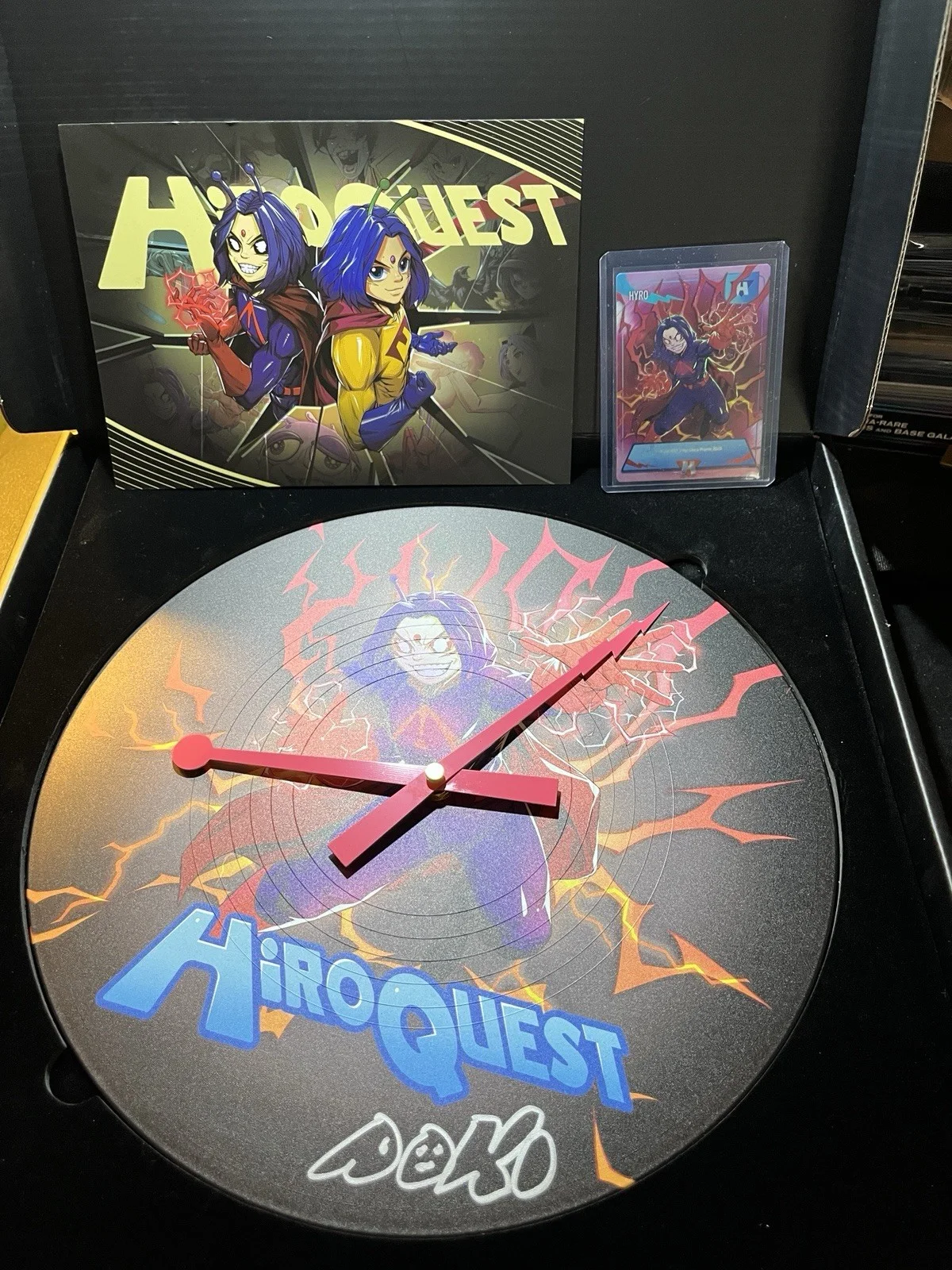 Steve Aoki Hiro Quest Record Clock Autographed Limited Edition, image 2