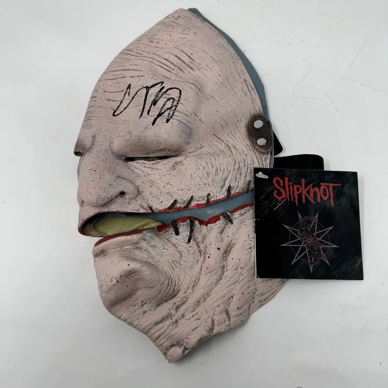 Corey Taylor Signed Autographed Slipknot Mask Gray Chapter Beckett Witnessed COA, image 4