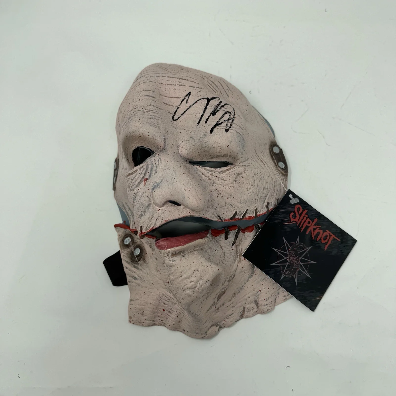 Corey Taylor Signed Autographed Slipknot Mask Gray Chapter Beckett Witnessed COA, image 5
