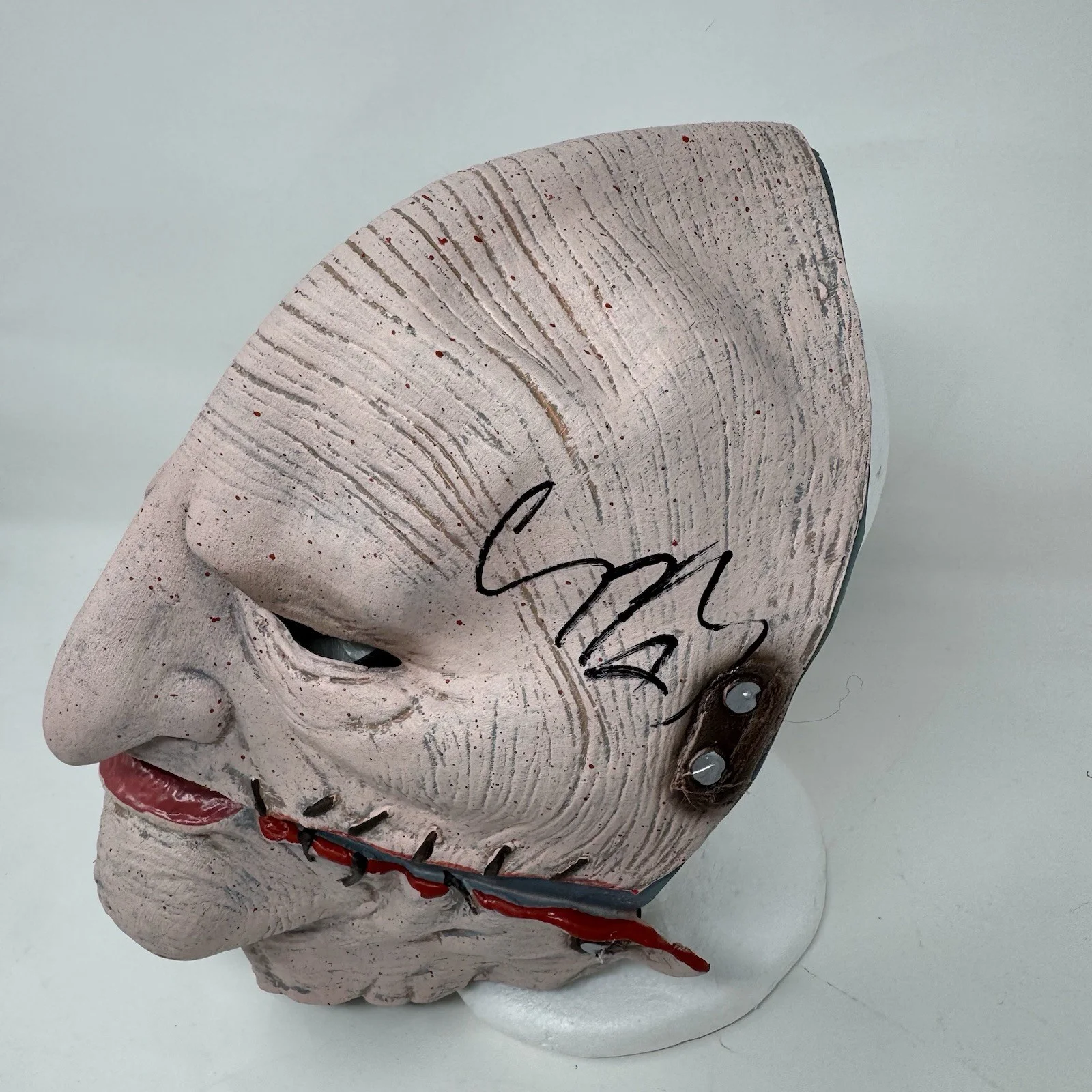 Corey Taylor Signed Autographed Slipknot Mask Gray Chapter Beckett Witnessed COA, image 2